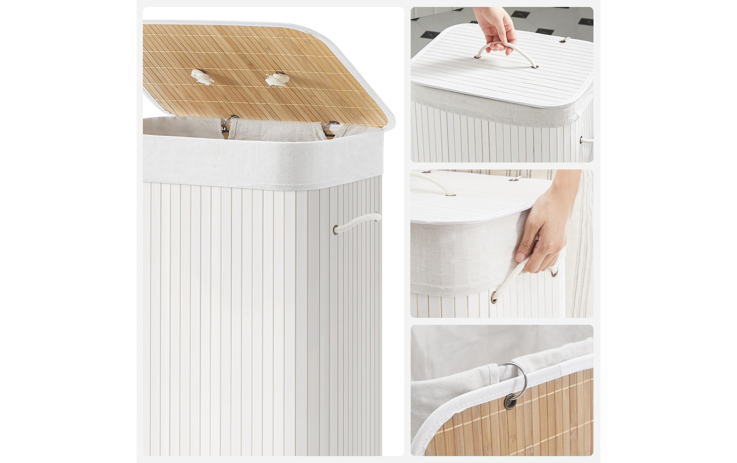 SONGMICS Panier à linge »für trockene Wäsche 72 l«