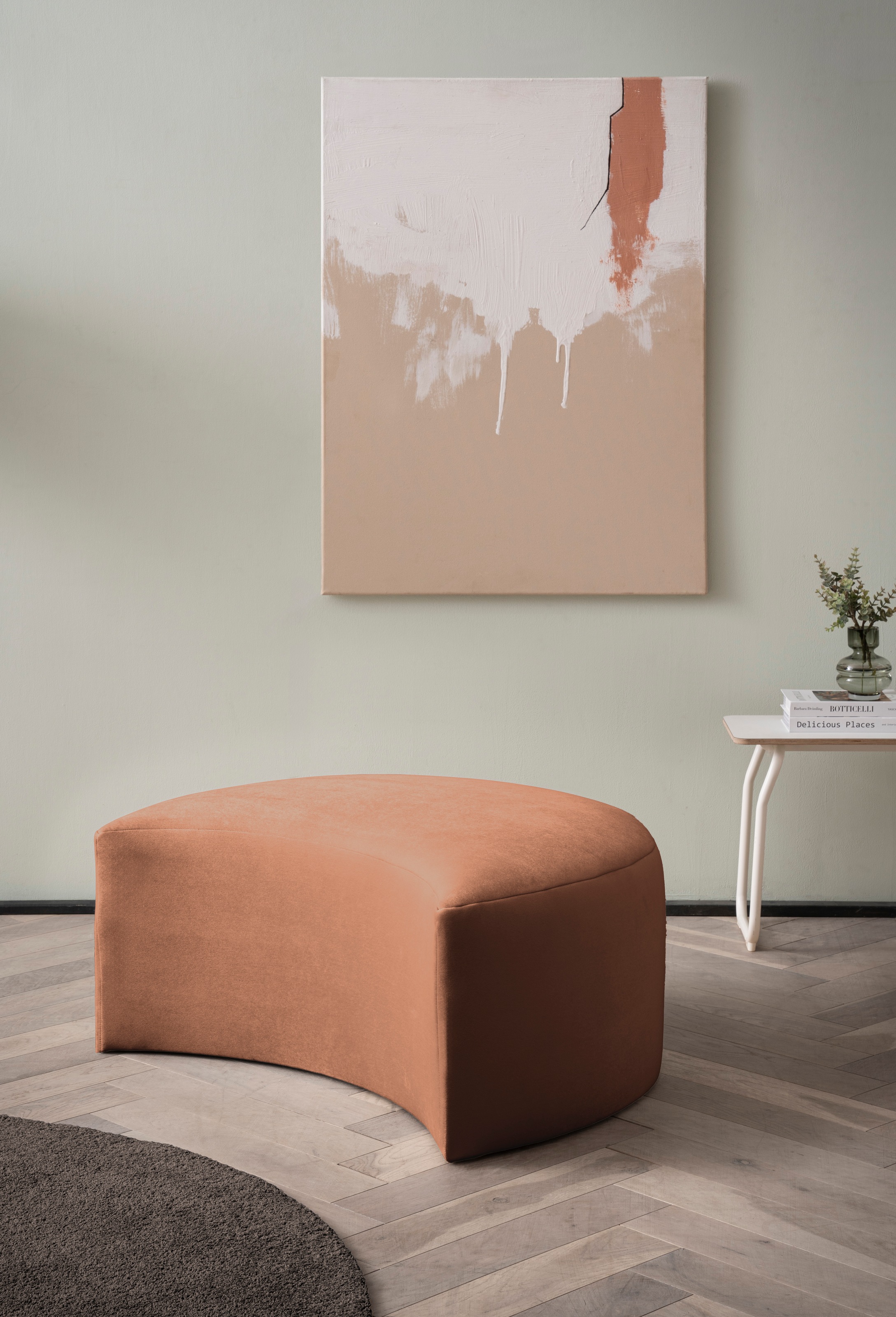 LeGer Home by Lena Gercke Tabouret »Isalie, in modernen Farben und verschiedenen Stoffen« rembourré, combinable avec fauteuil XXL ISALIE