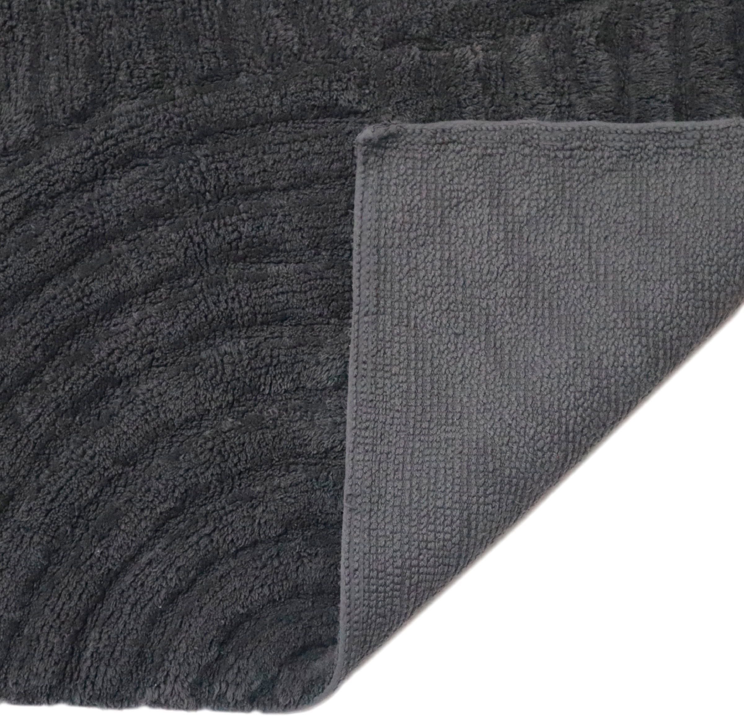 my home Badematte »Juna, Badvorleger, Badezimmer Teppich, Zen, Scandi, Boho« Höhe 15 mm rutschhemmend beschichtet fussbodenheizungsgeeignet Baumwolle, Hoch-Tief-Effekt, weich