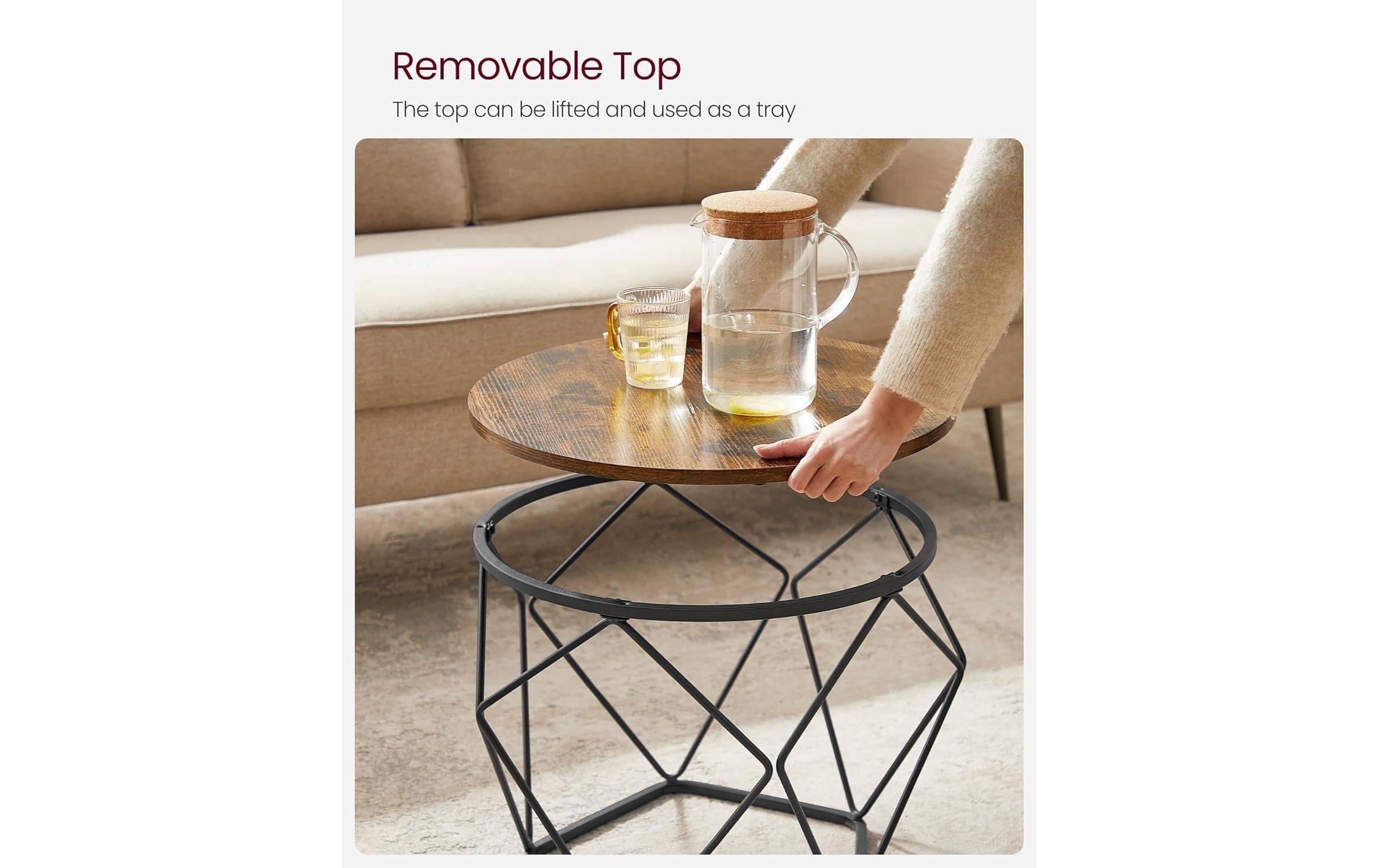 VASAGLE Couchtisch »2 Stück 60 x 40 cm/50 cm«