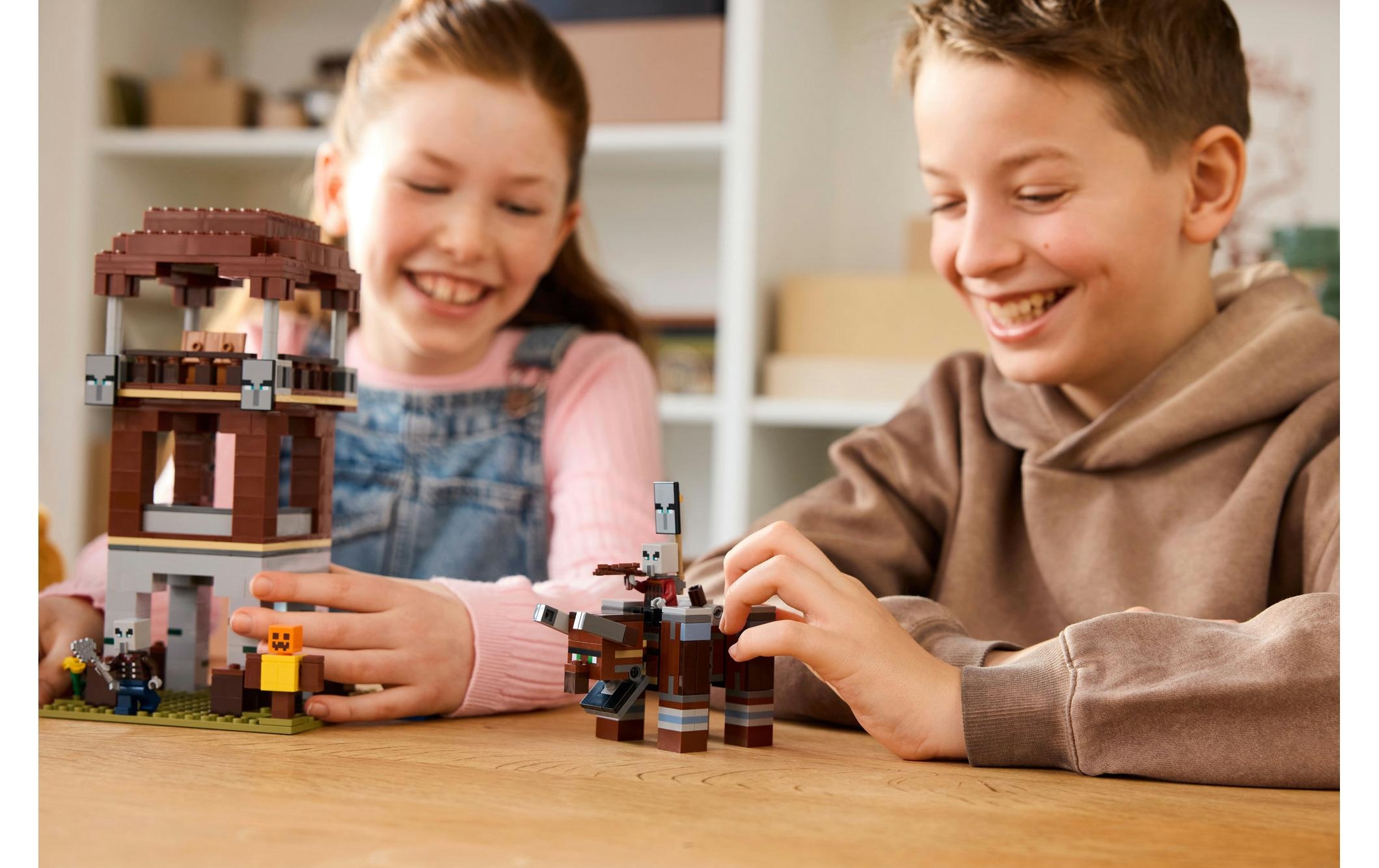 LEGO® Spielbausteine »Minecraft Ein Verwüster am Plünderer-Aussenposten 21278«