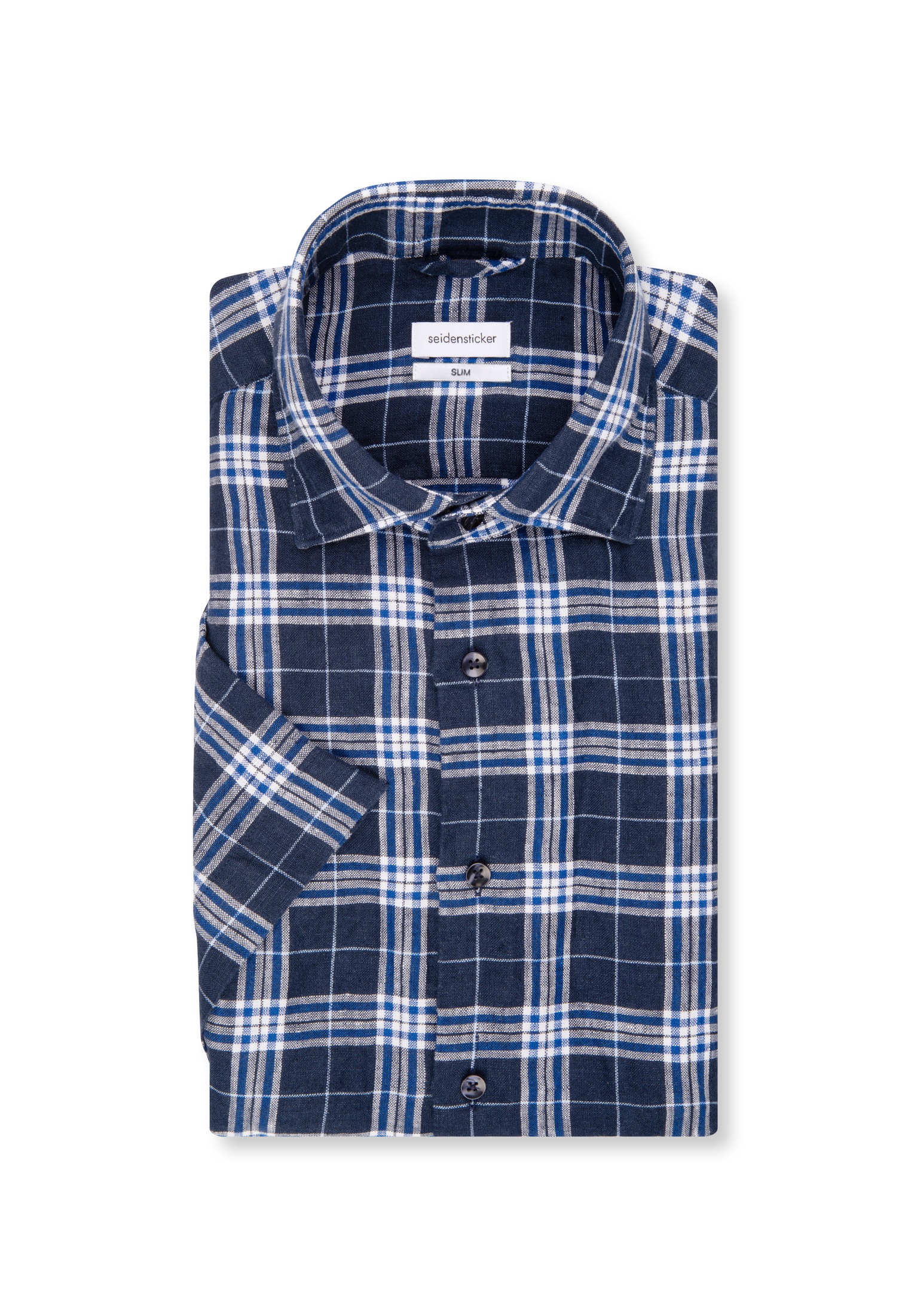 seidensticker Chemise d'affaires »Slim« Slim 1/2 Kentkragen Karo