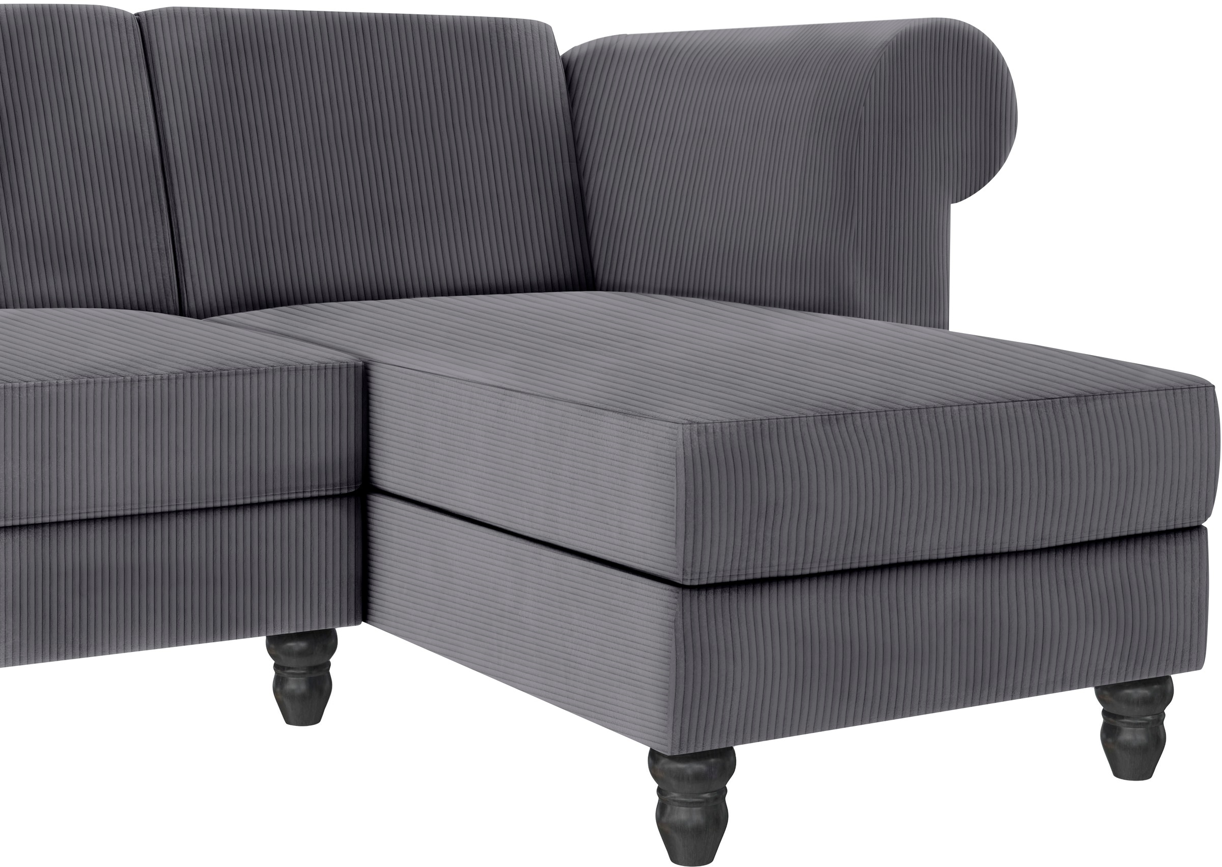 Dorel Home Canapé d'angle »Felix II, L-Form, Schlafsofa 241cm (Liegefl. 108/195 cm),« verstellb. Rückenlehne, Recamiere wechselbar, Cord