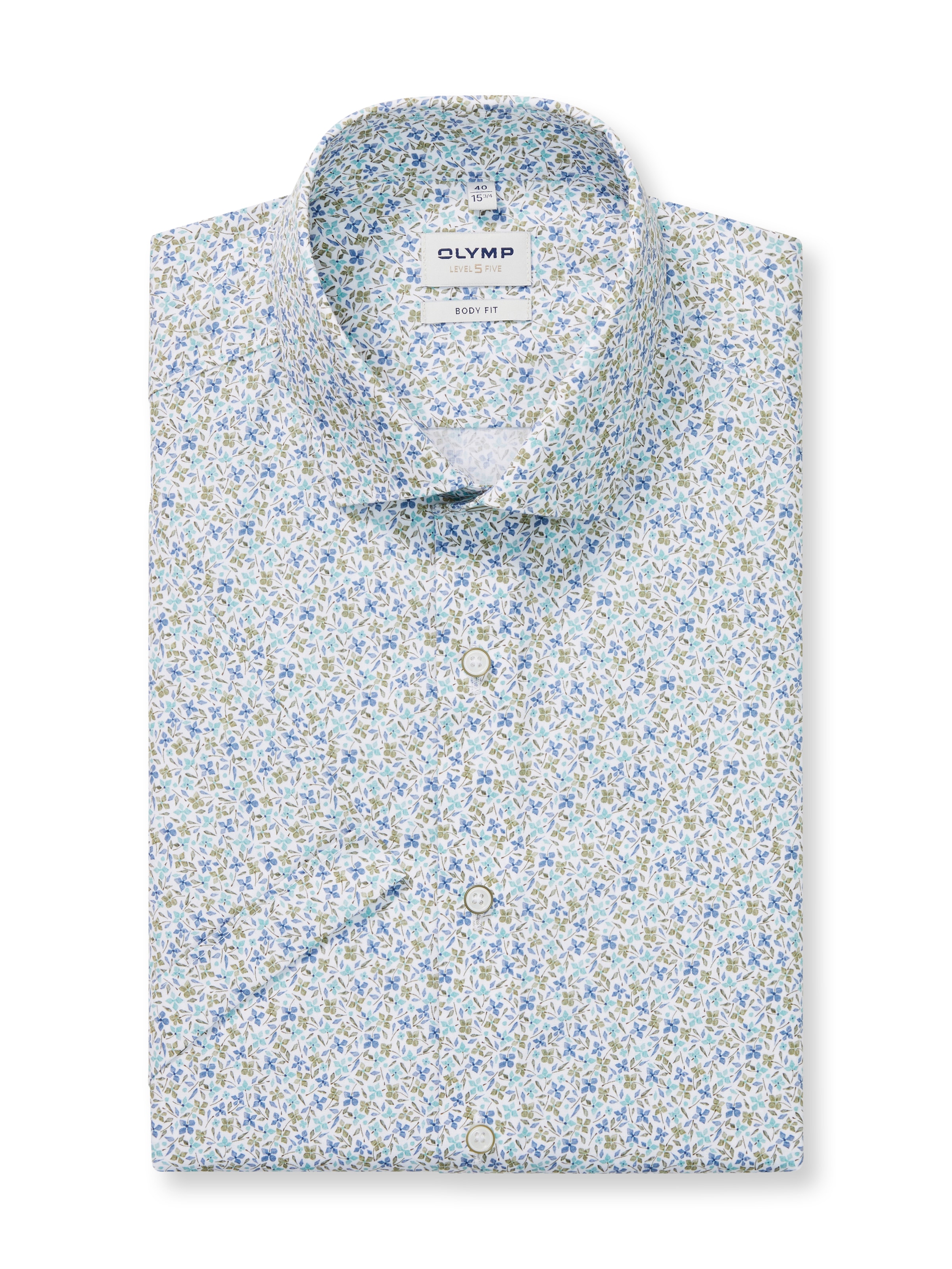 OLYMP Chemise à manches courtes »Level 5« floraler Alloverprint