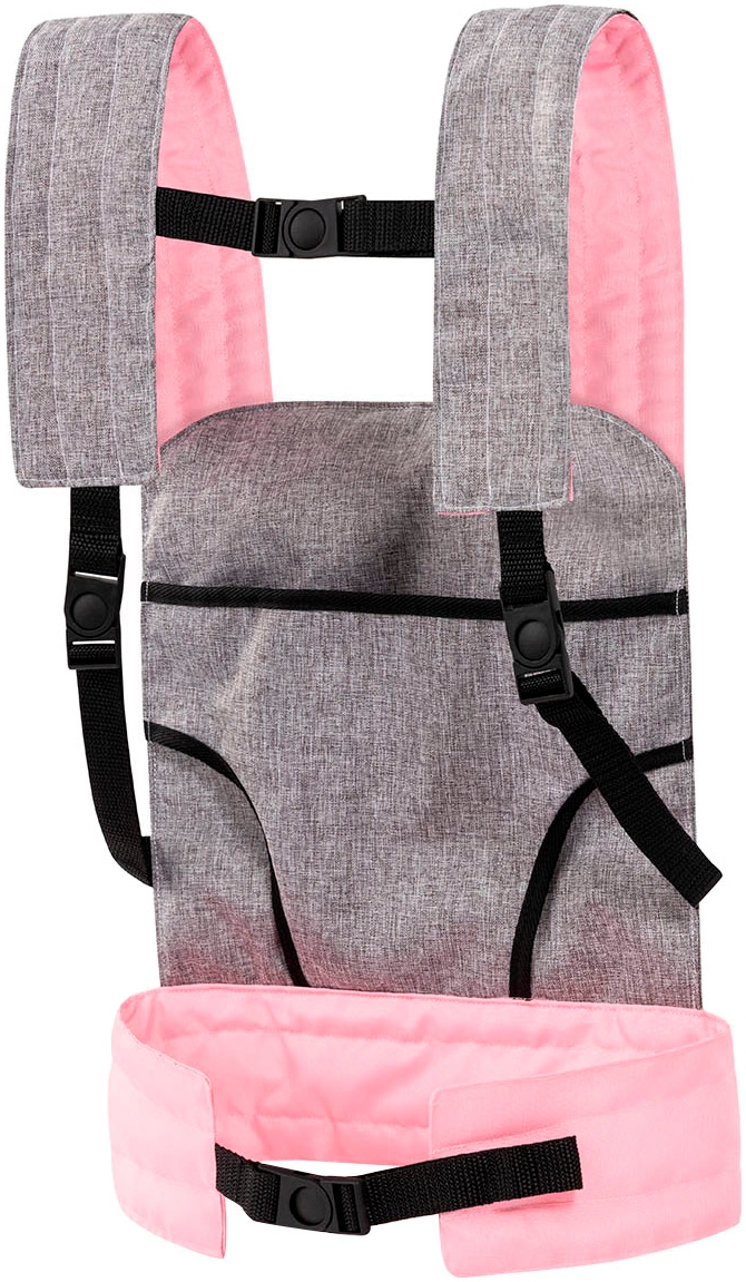 Bayer Puppen Trage »grau/rosa Schmetterling«