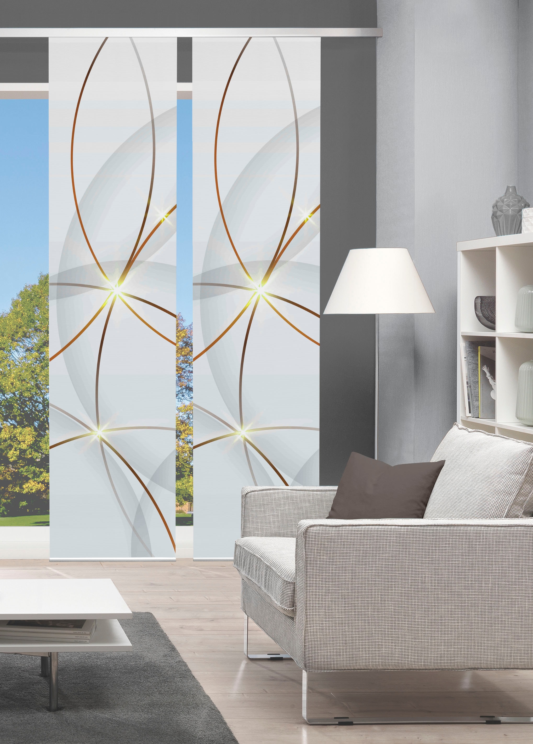 Vision S Rideau coulissant »BLINKI« Support de panneau 1 cuis tlg. DIGITALDRUCK