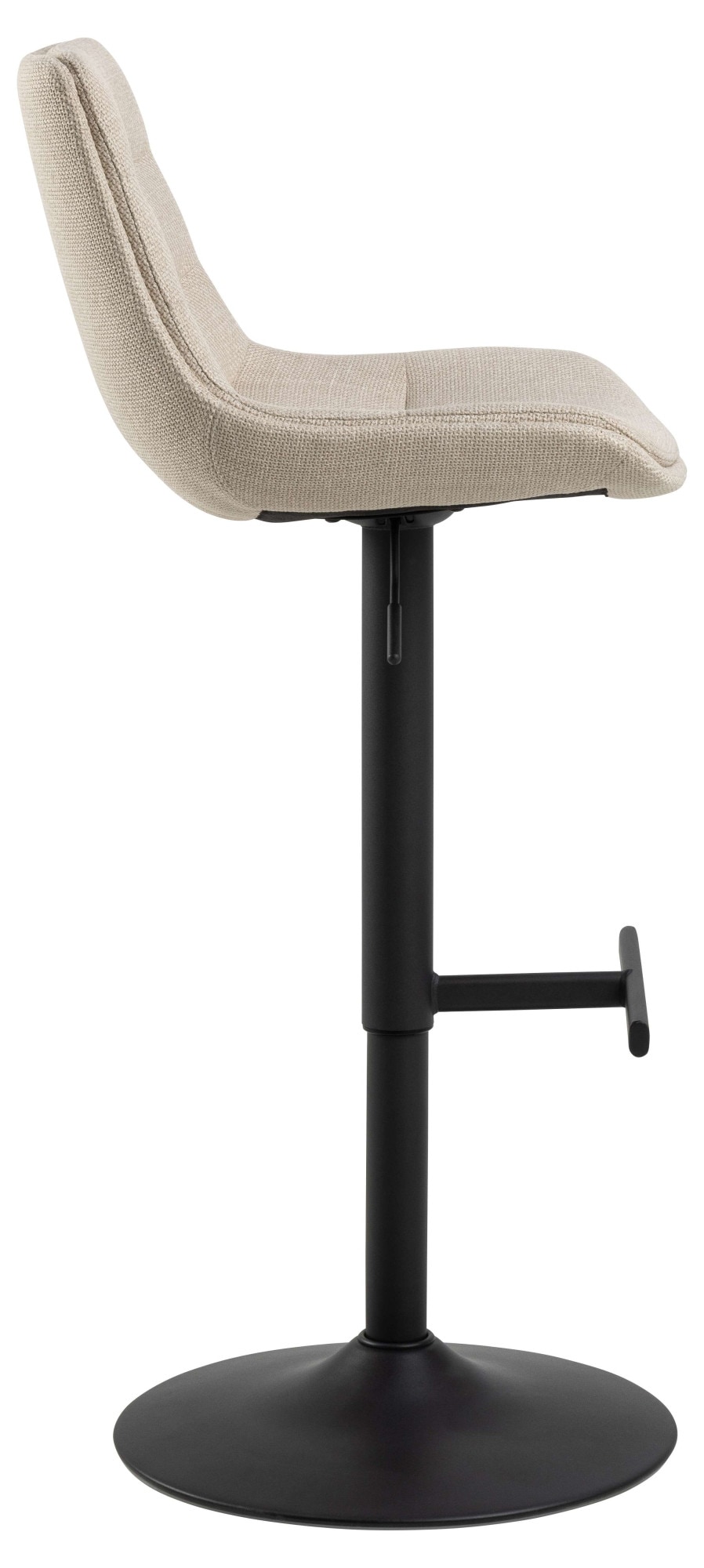 ACTONA GROUP Tabouret de bar »Adisa Barstuhl, Küchenstuhl,« Tissu, pied trompette noir, vérin à gaz, pivotant, lot de 2