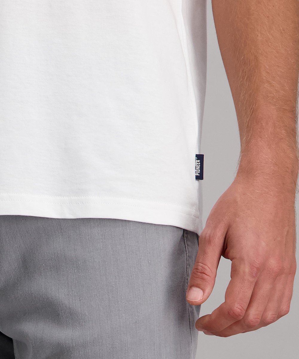 Pioneer Authentic Jeans T-shirt mit Frontprint, Rundhals