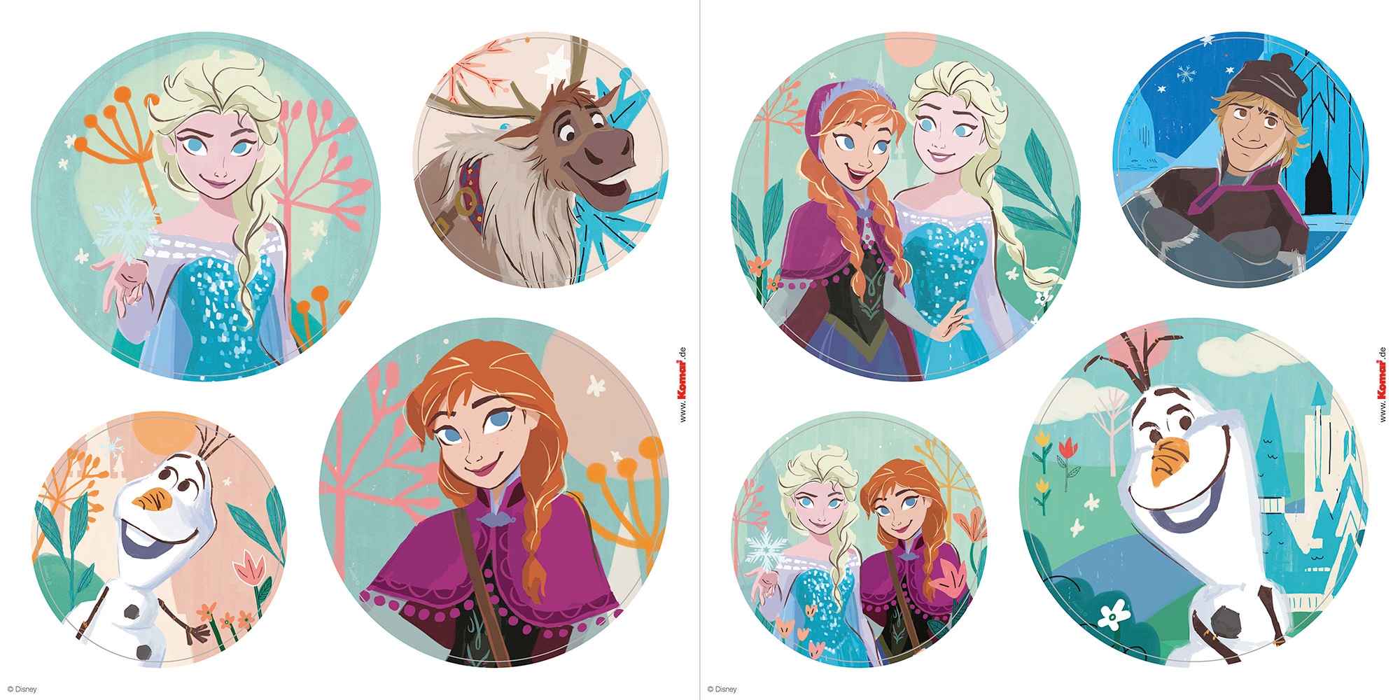 Komar Fensterbild »Fenstersticker - Frozen Royal - Grösse 30 x 30 cm« 36 x 30 cm, 2 Bogen