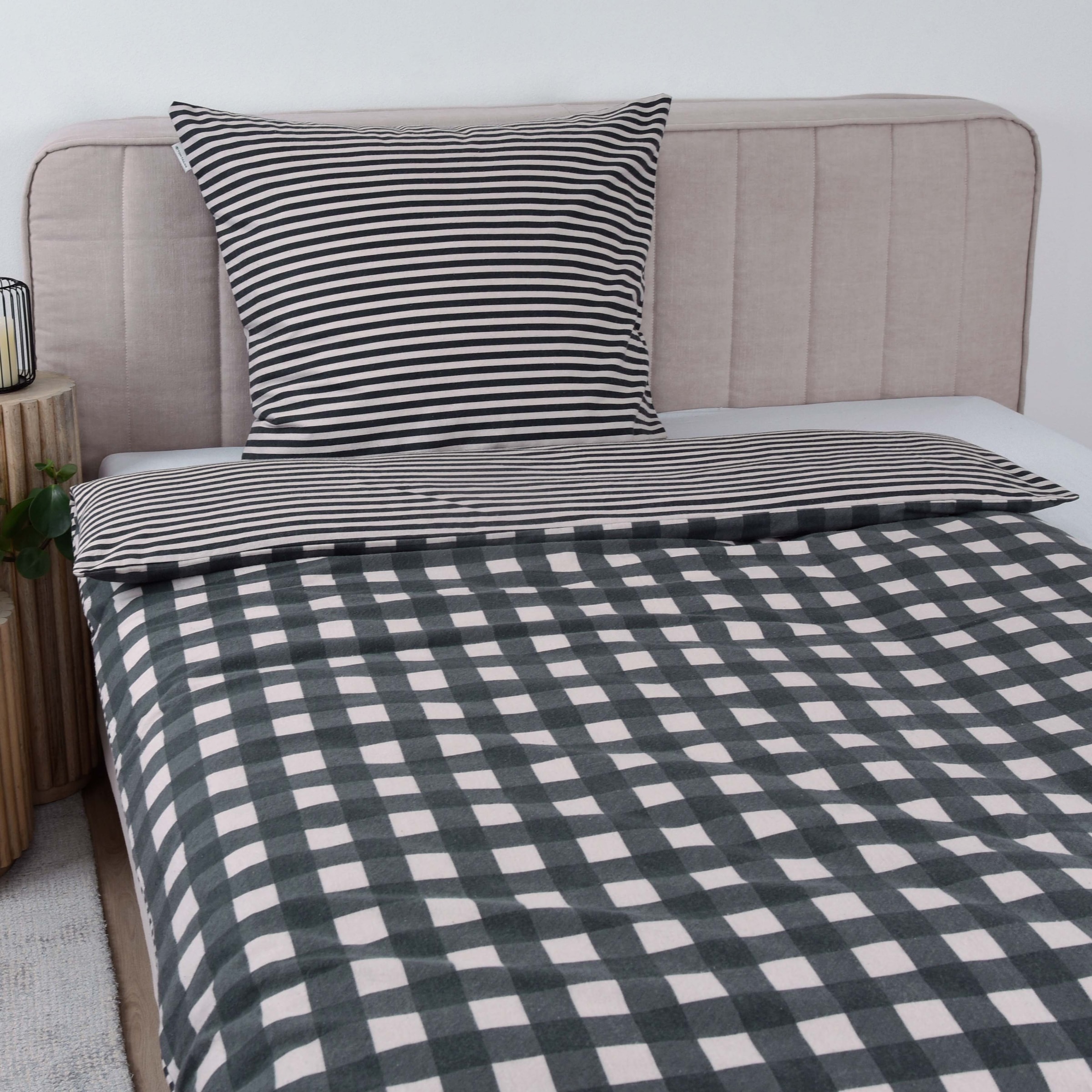 TOM TAILOR HOME Linge de lit »CLASSIC CHECK in Gr. 135x200cm oder 155x220cm« 2 cuis new bedroom, étiquette tissée
