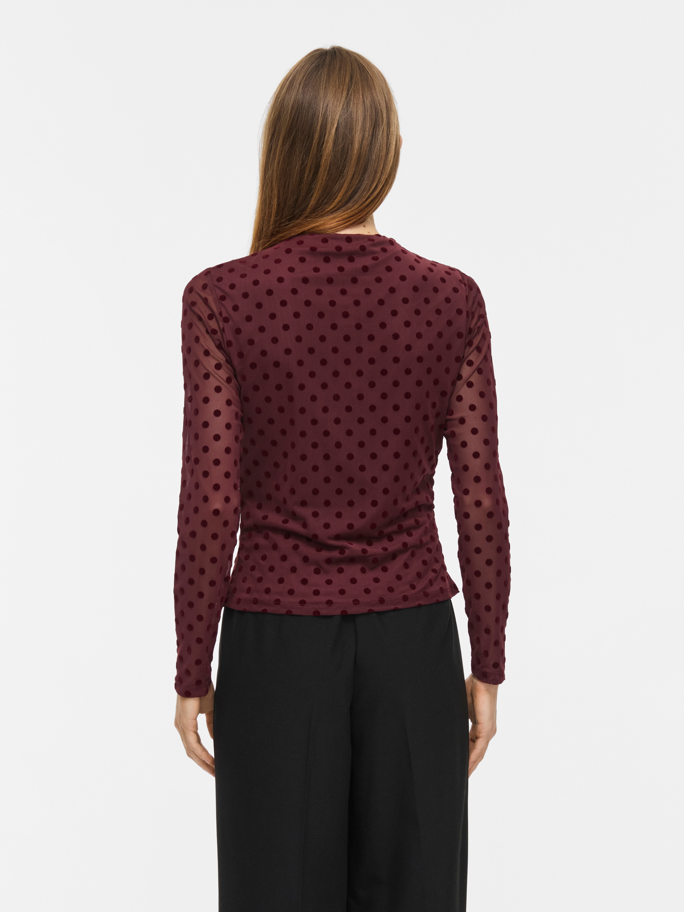 Vila T-shirt à manches longues »VIRIKKE L/S FUNNEL NECK TOP - NOOS« mélange de matières, coupe ajustée