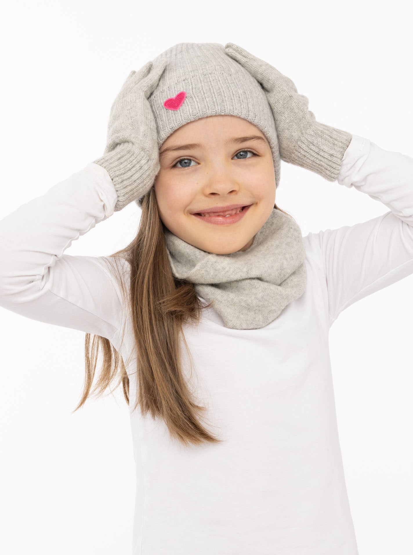 Zwillingsherz Bonnet »"Heart-Patch"« Kids-Kaschmir Mütze mit Herzpatch
