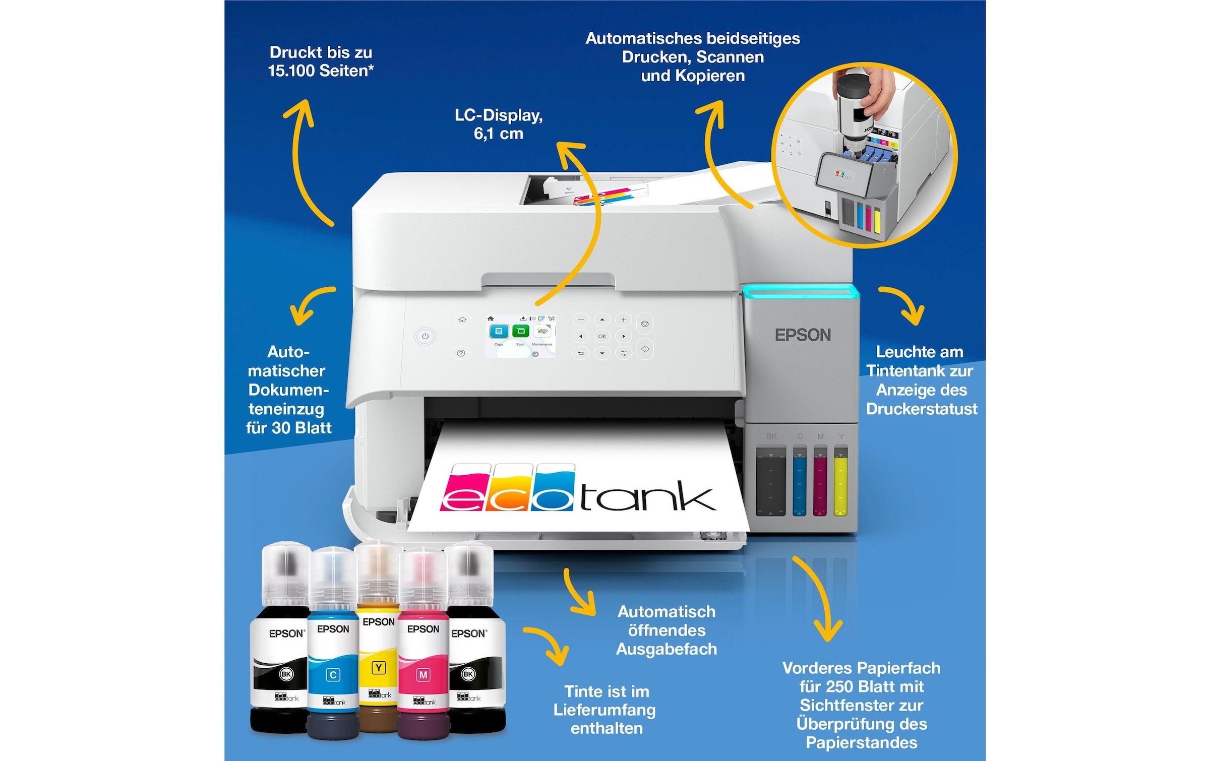 Epson Multifunktionsdrucker »EcoTank ET-3956«