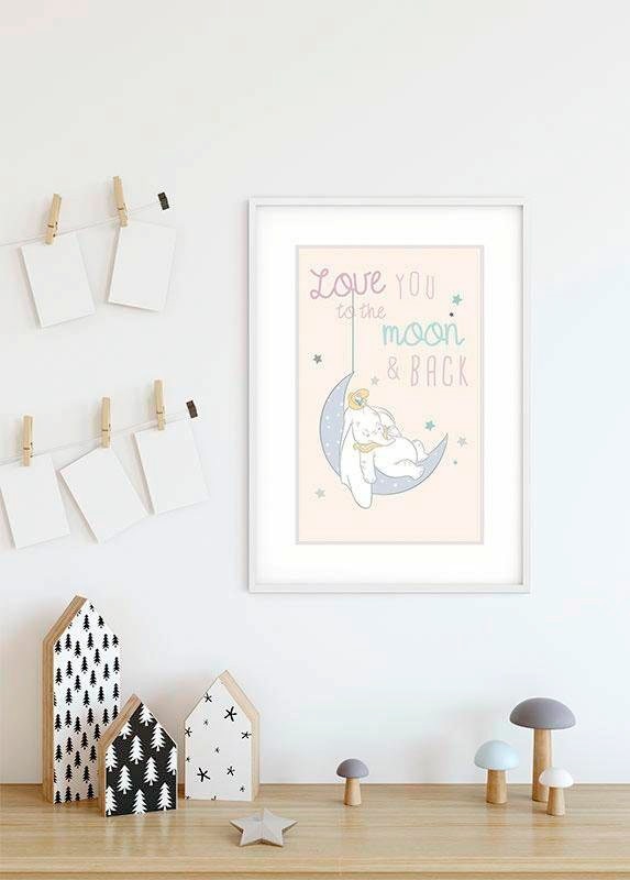 Komar Bild »Dumbo Moon« Disney 1 Stk. tlg. Wandbild zur Dekoration im Kinderzimmer - ohne Rahmen