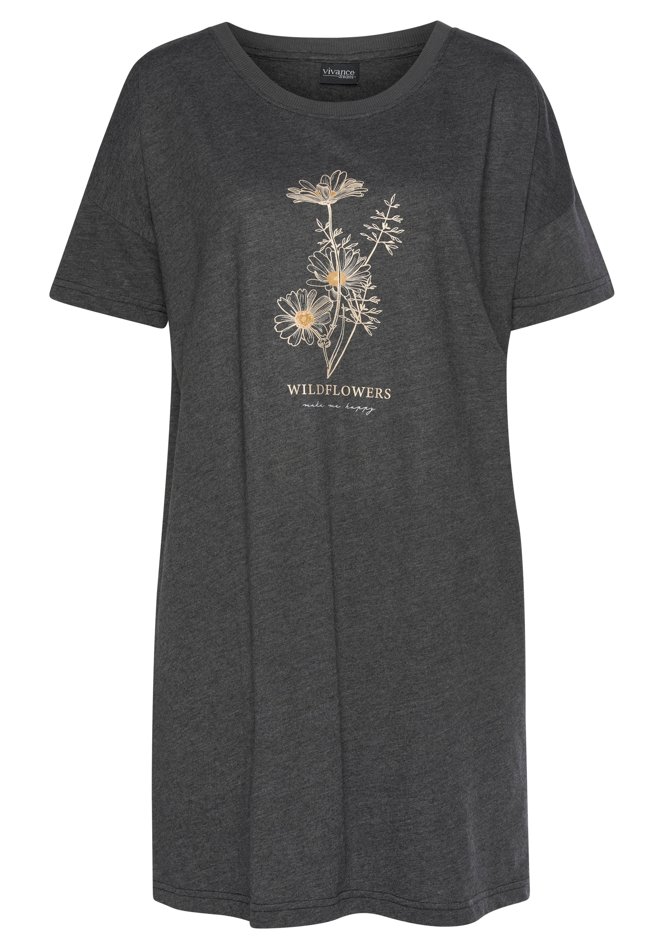 Vivance Dreams Bigshirt 2er-Pack,  mit Frontdruck