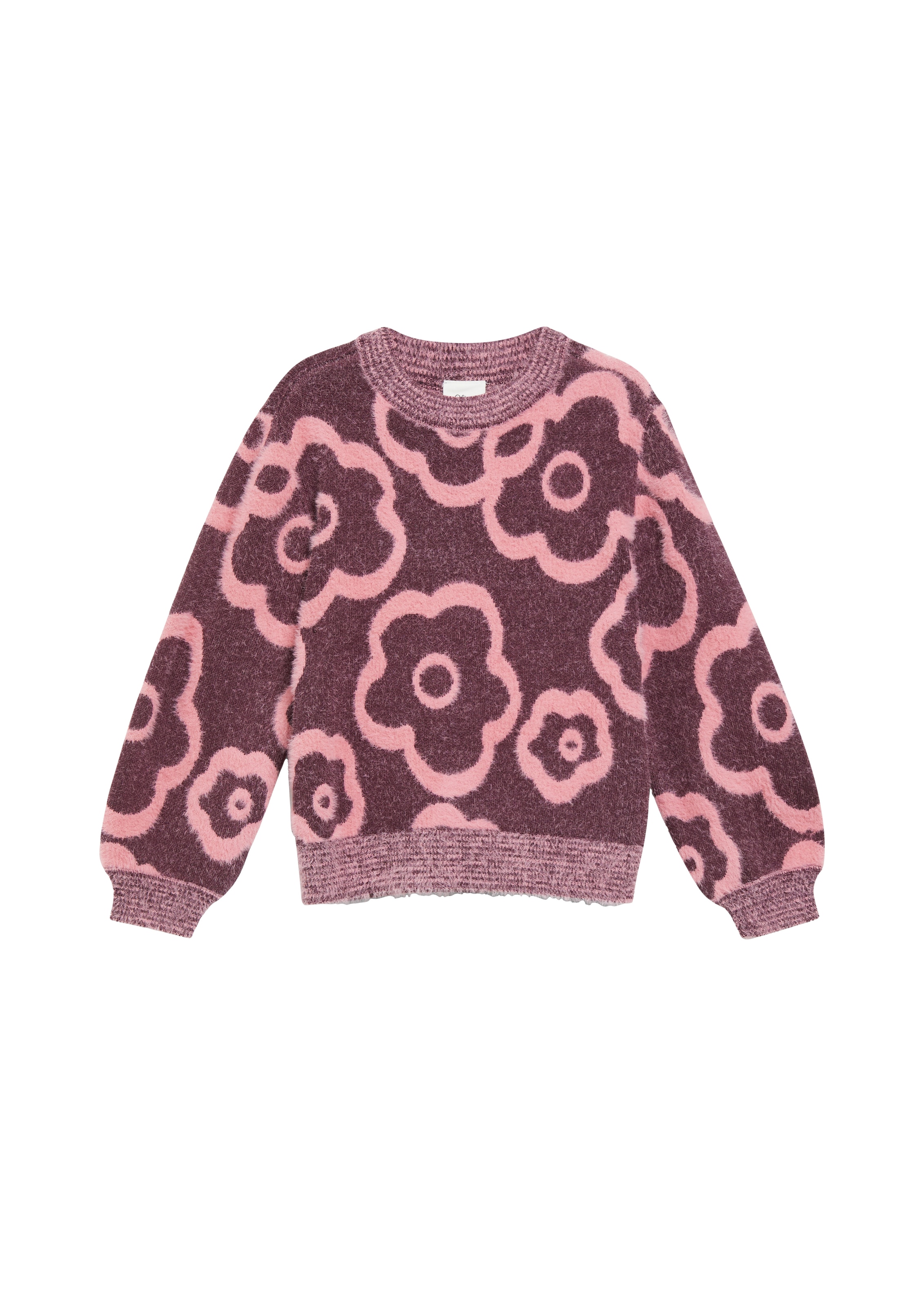 s.Oliver Junior Pull en tricot avec motif floral / pull douillet pour filles