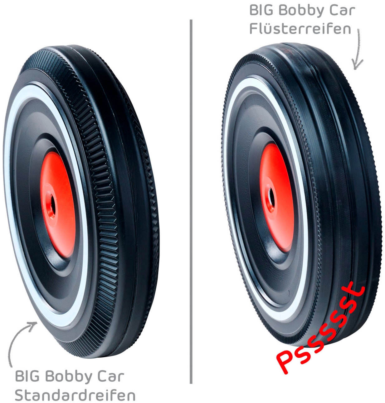 BIG Voiture à bascule »BIG Bobby Car Whisper Wheels« Passend für alle BIG Bobby Car Classic, Made in Germany