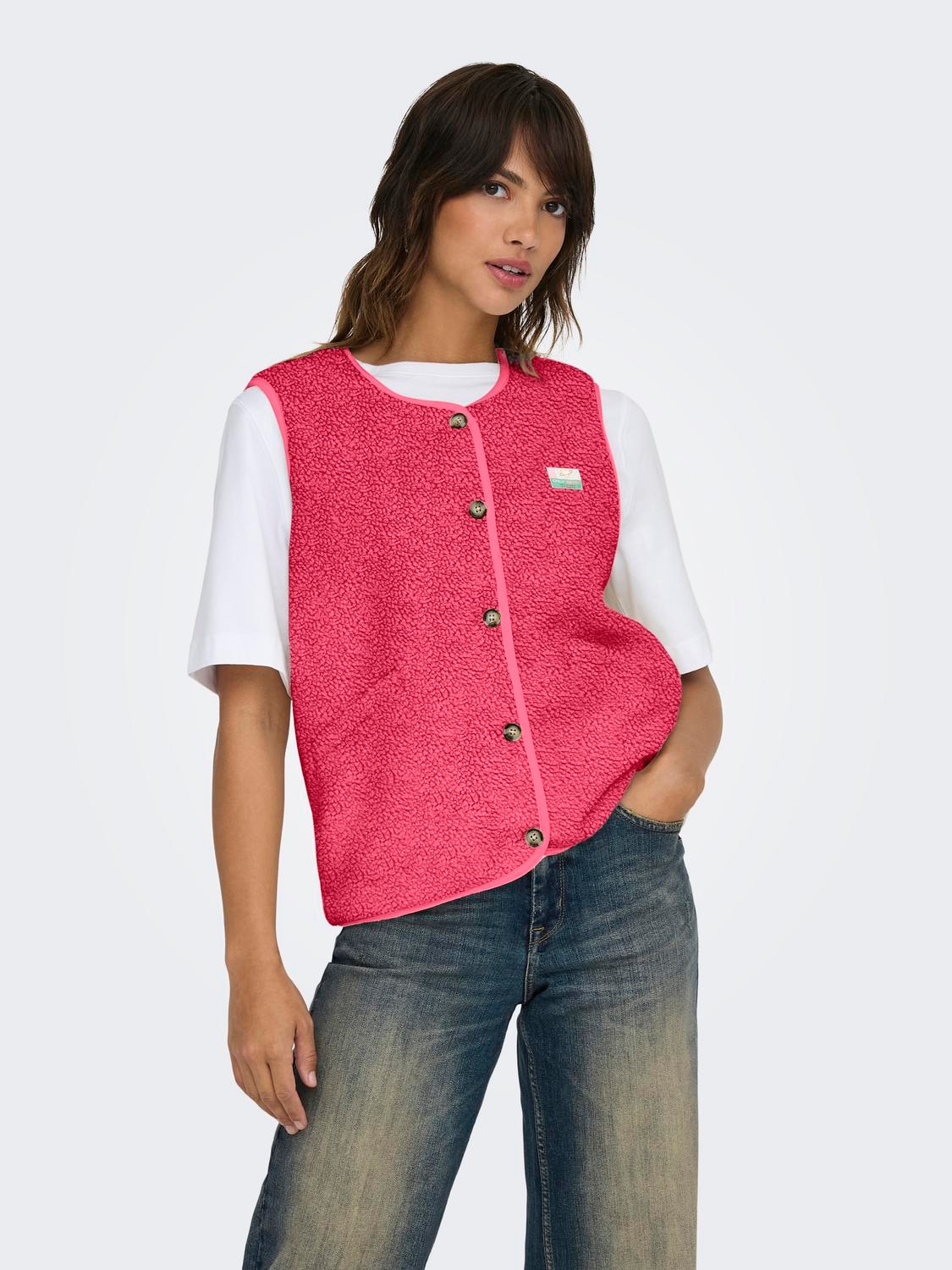 ONLY Plüschweste »ONLBABY LIFE TEDDY VEST PNT CS« Kunstfaser Plüsch