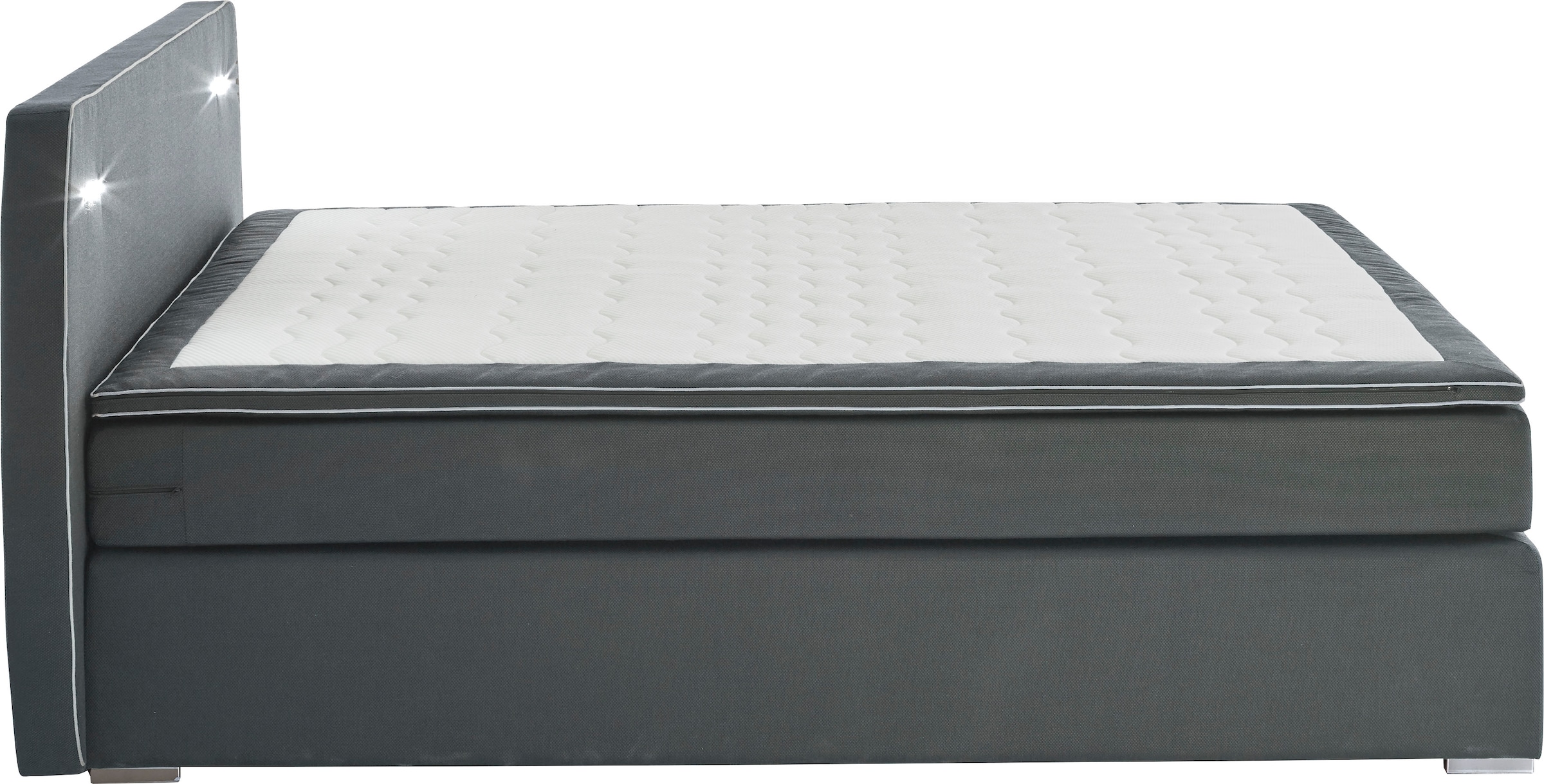 ATLANTIC home collection Boxspringbett »REX LED« inklusive LED-Beleuchtung und Topper