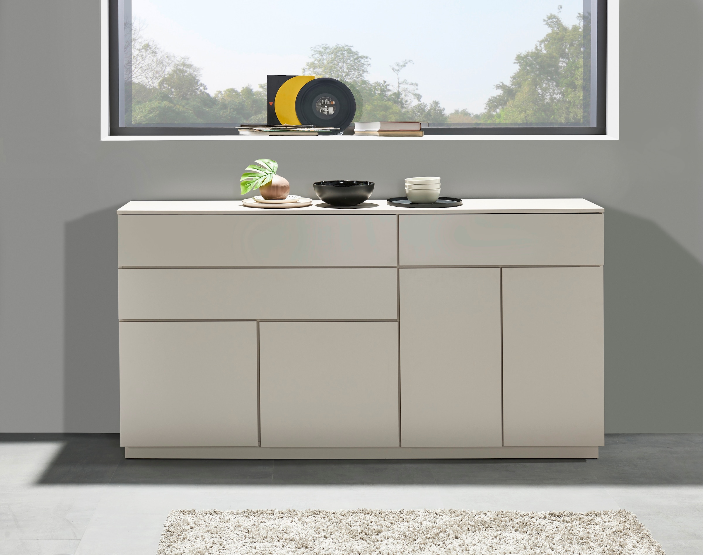 HBZ Sideboard »Vince Sideboard, B/H/T 191x100x38 cm« 1 cuis tlg. Breite 191 cm, Push-to Open, Melaminbeschichtung