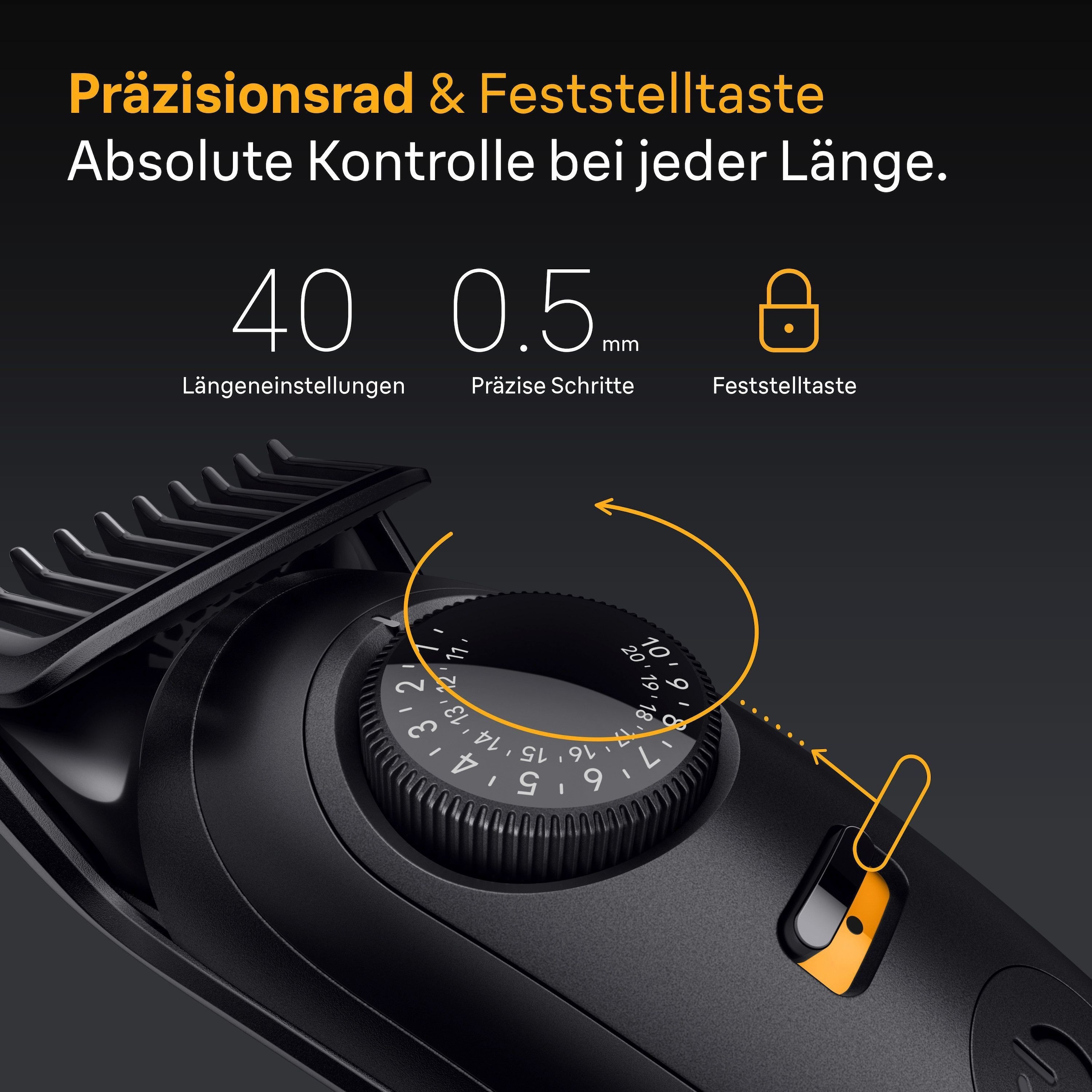 Braun Haarschneider »Barttrimmer BT5520« ultrascharfe Klinge, 120 Min Akkulaufzeit, 40 Längeneinstellungen