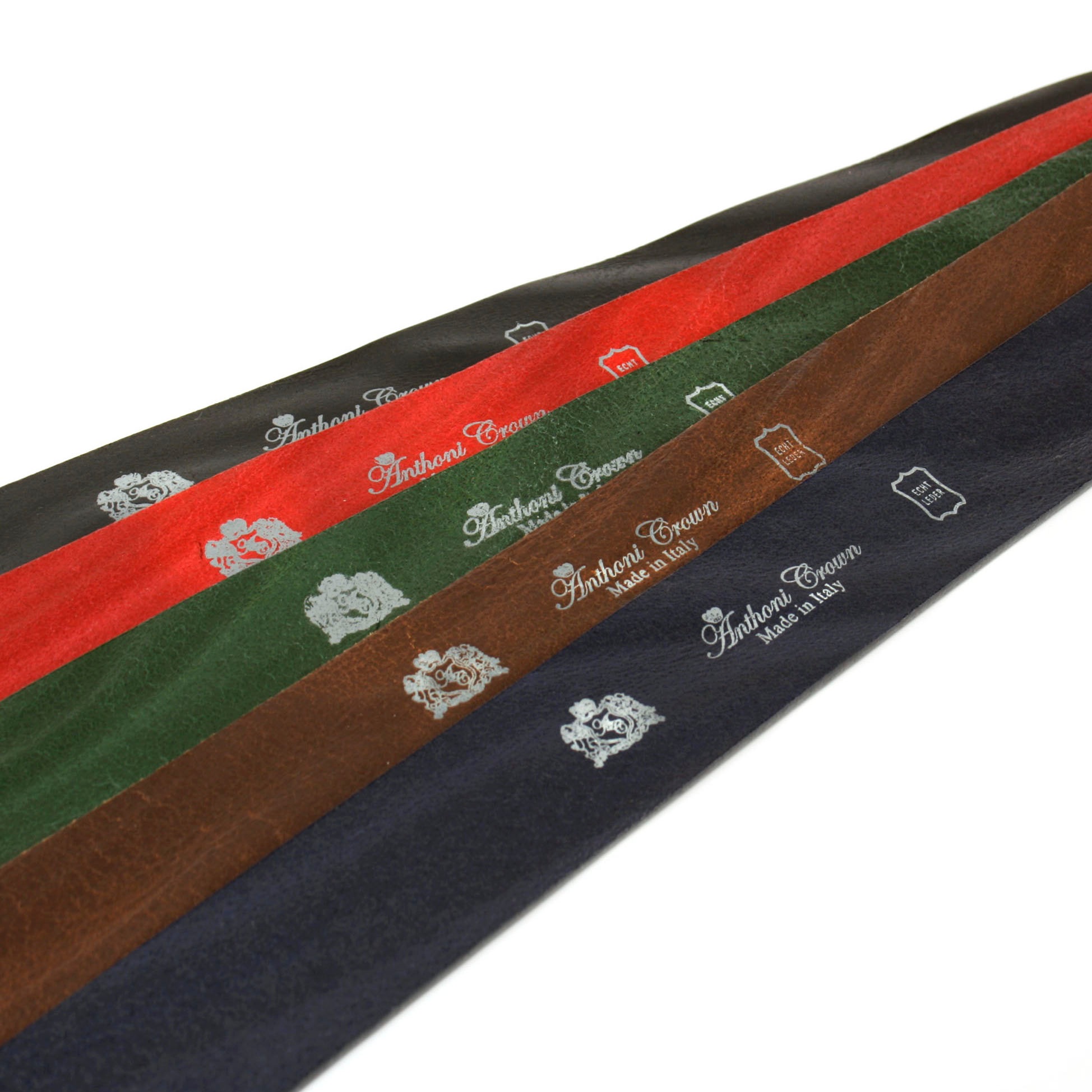 Anthoni Crown Ceinture en cuir mit glänzender Dornschliesse