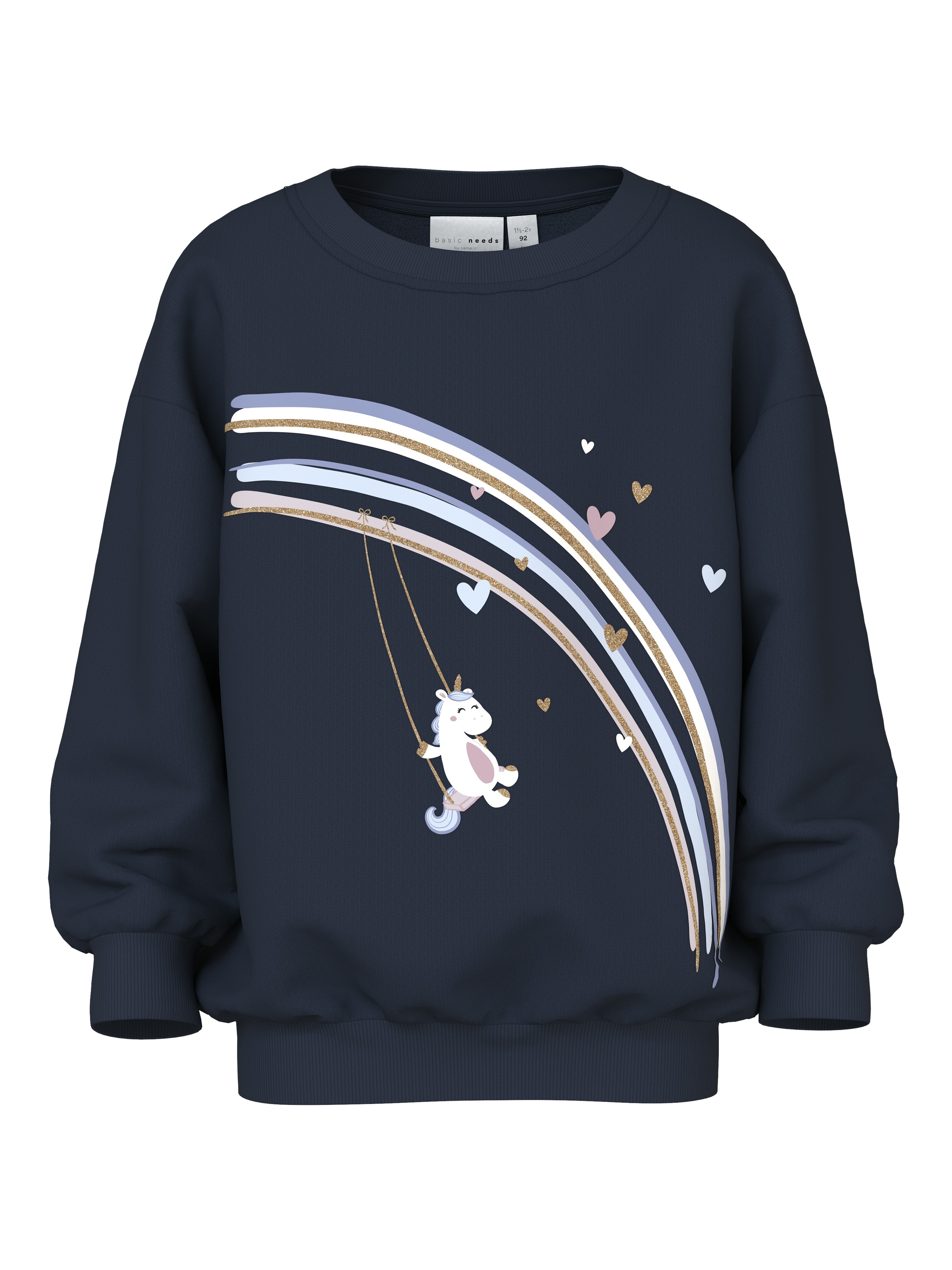 Name It Sweatshirt »NMFVALONA LS LONG RLX SWEAT BRU«
