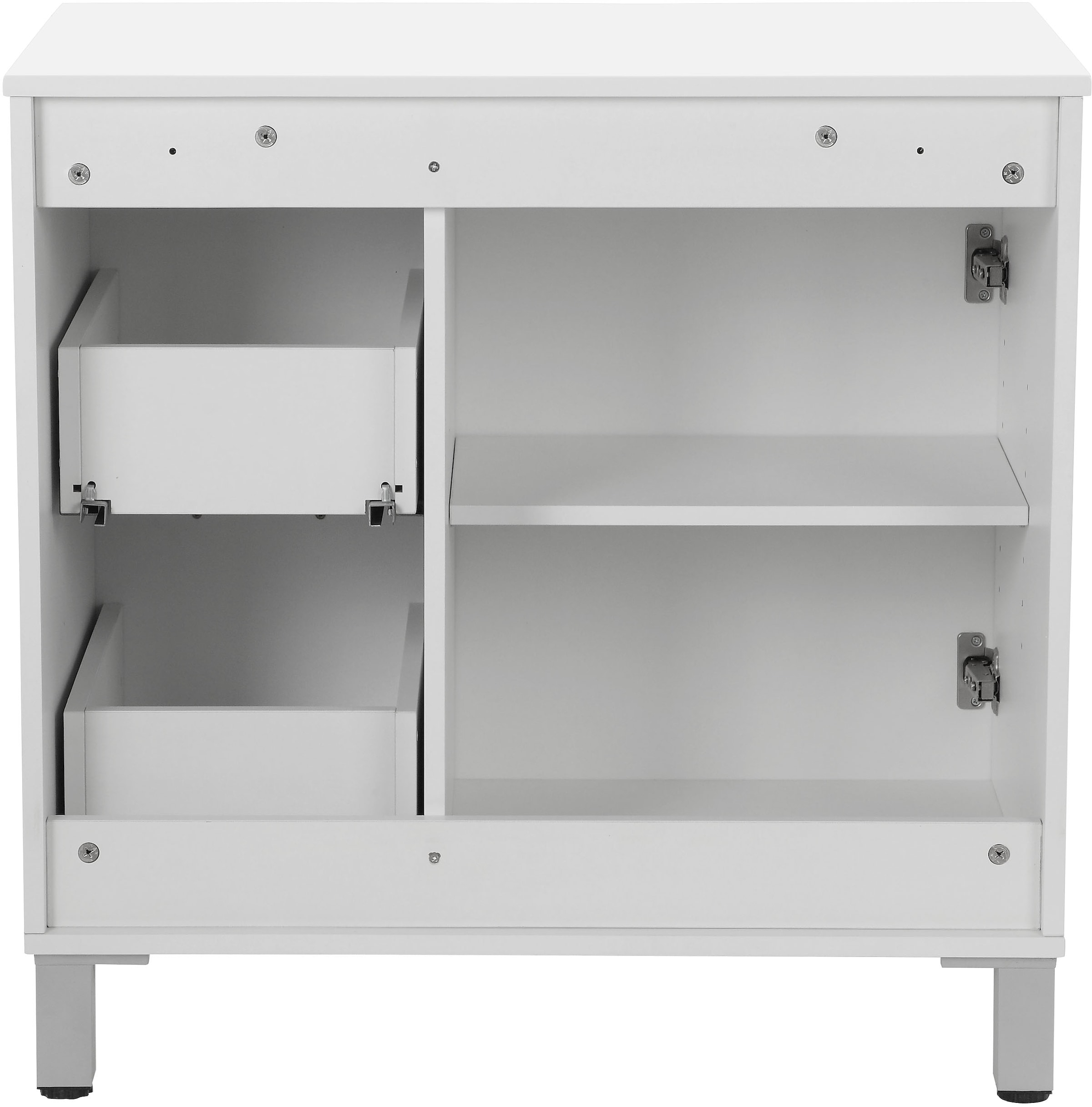 welltime Table de lavage »Florenz, Badezimmerschrank,Badschrank« Stauraum Waschtisch, 2 Schubladen und 1 Tür