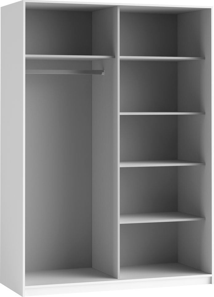 Home affaire »Beta Schiebetürenschrank Kleiderschrank Wäscheschrank« mit Spiegel, INKLUSIVE kompletter Innenausstattung, Metallgriffe