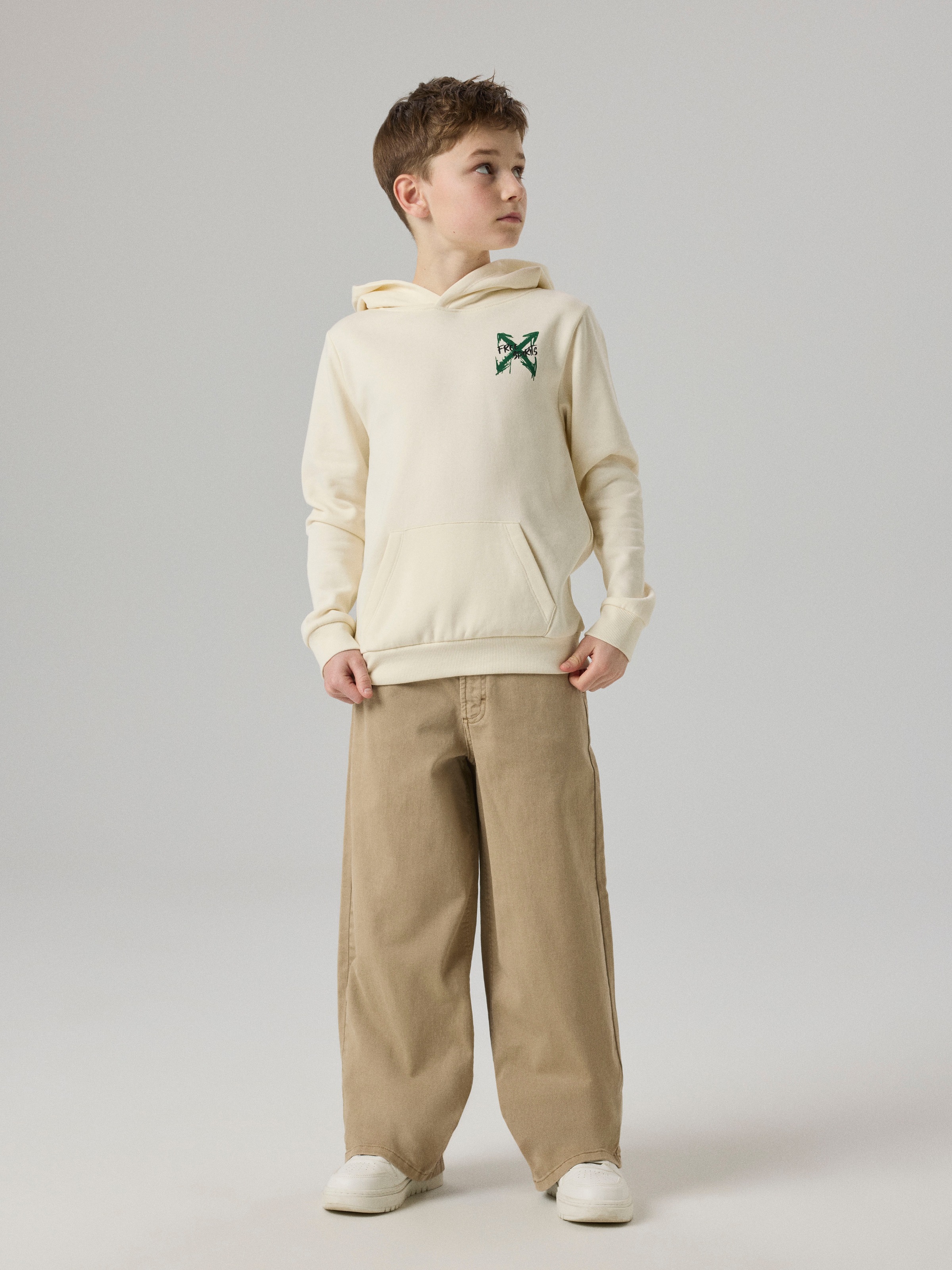 Name It Kapuzensweatshirt »NKMKEMUEL LS SWE WH BRU BOX PS NOOS«, Baumwollmischung, regular fit
