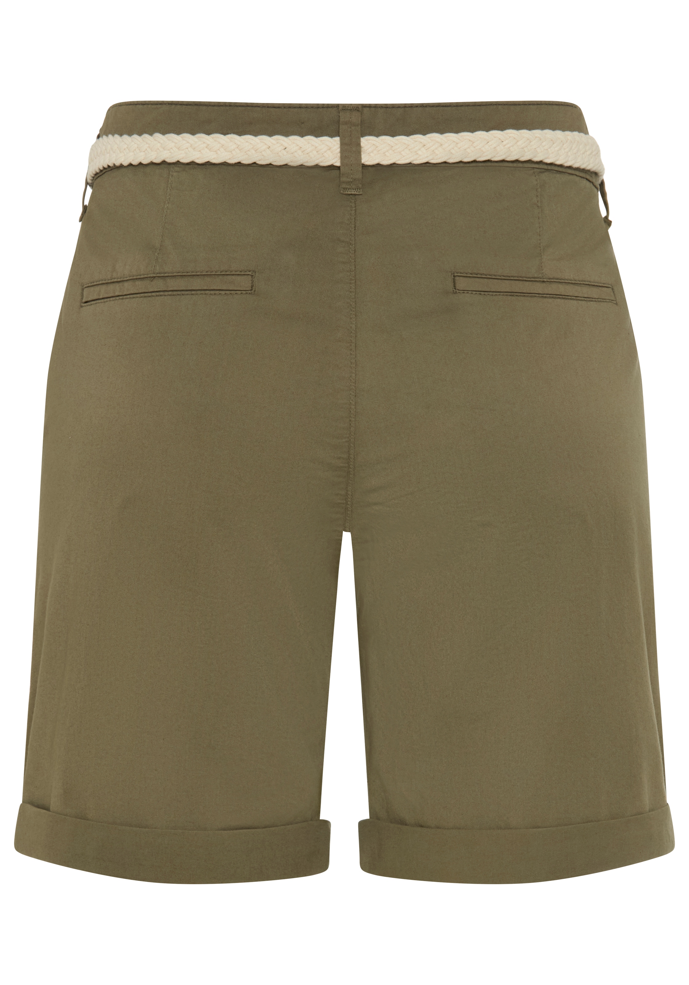 MAC Short en chino »CHINO SHORTS belt«  ceinture tressée incluse