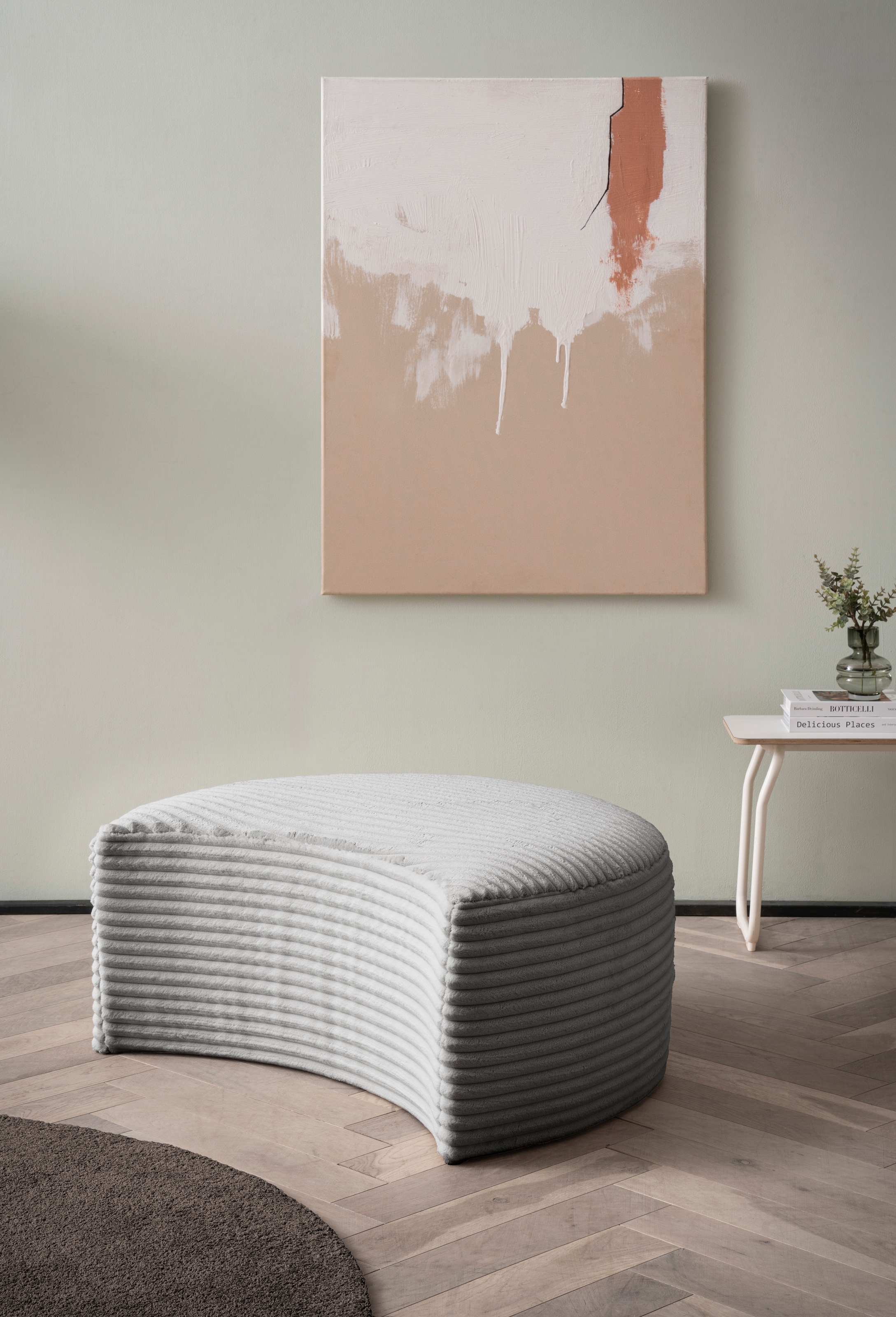 LeGer Home by Lena Gercke Tabouret »ISALIE Cord, passend zur Serie ISALIE« rembourré, combinable avec fauteuil XXL ISALIE