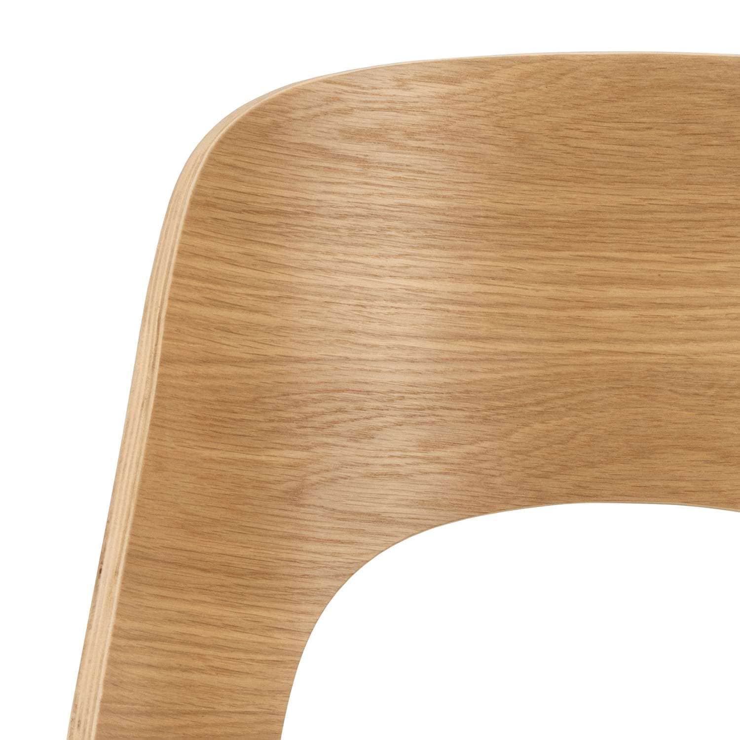 ACTONA GROUP Chaise de salle à manger »Lucy« () Tissu beige, dossier en placage chêne, piètement étoile 4 branches noir, pivotant