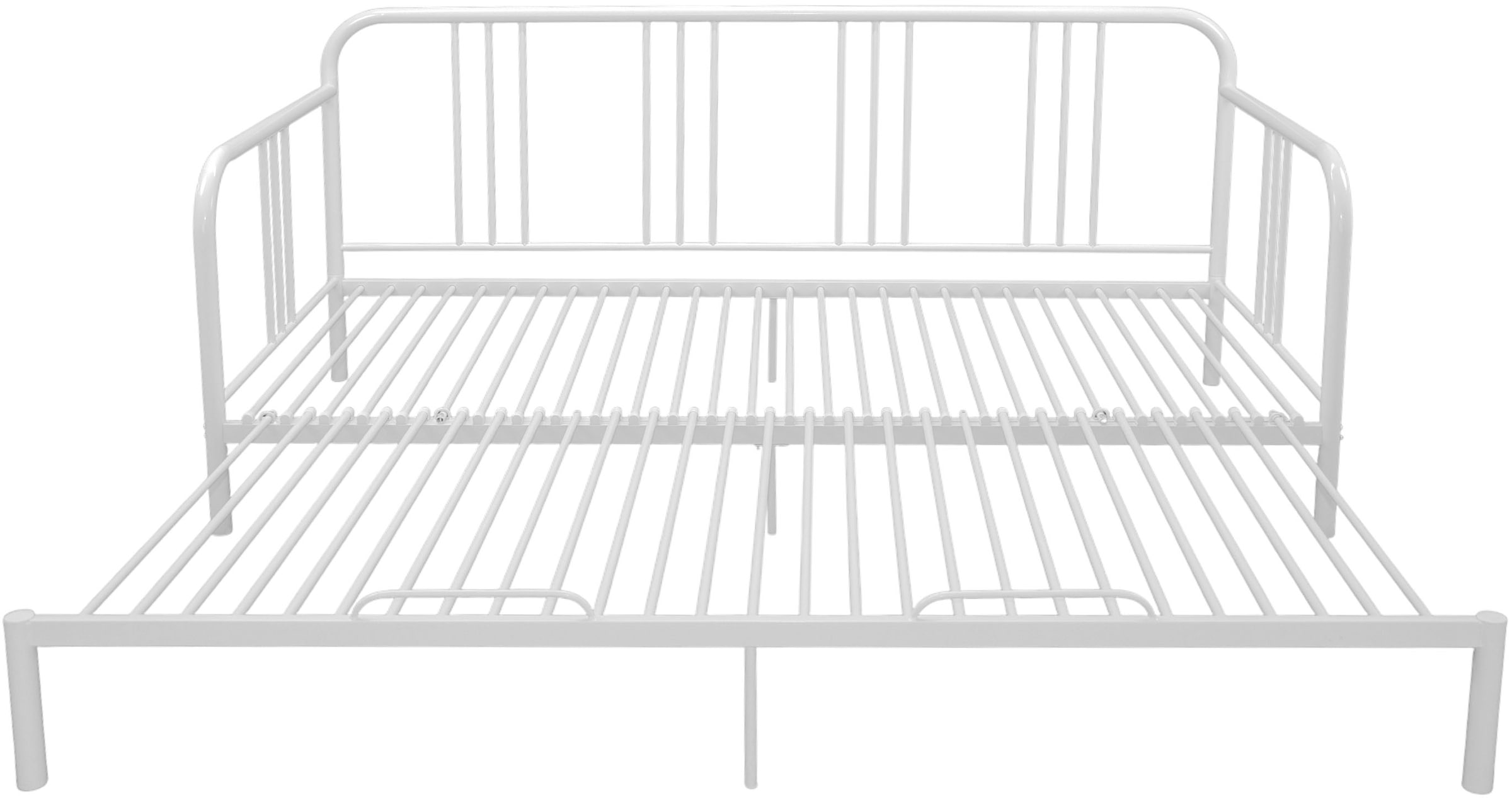 GOODproduct Metallbett »Trento Bett Bettgestell Bestseller Doppelbett Ausziehbett« Bestseller Gästebett Sofabett Schlafzimmer,  Daybett mit Ausziefunktion im Landhausdesign weiss