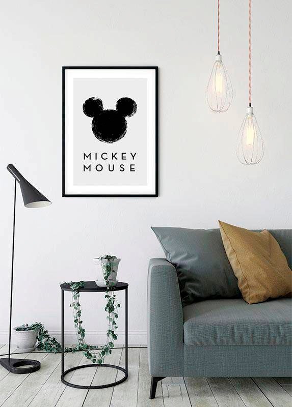 Komar Image »Mickey Mouse Silhouette« 1 cuis tlg. Wandbild zur Dekoration im Kinderzimmer - ohne Rahmen