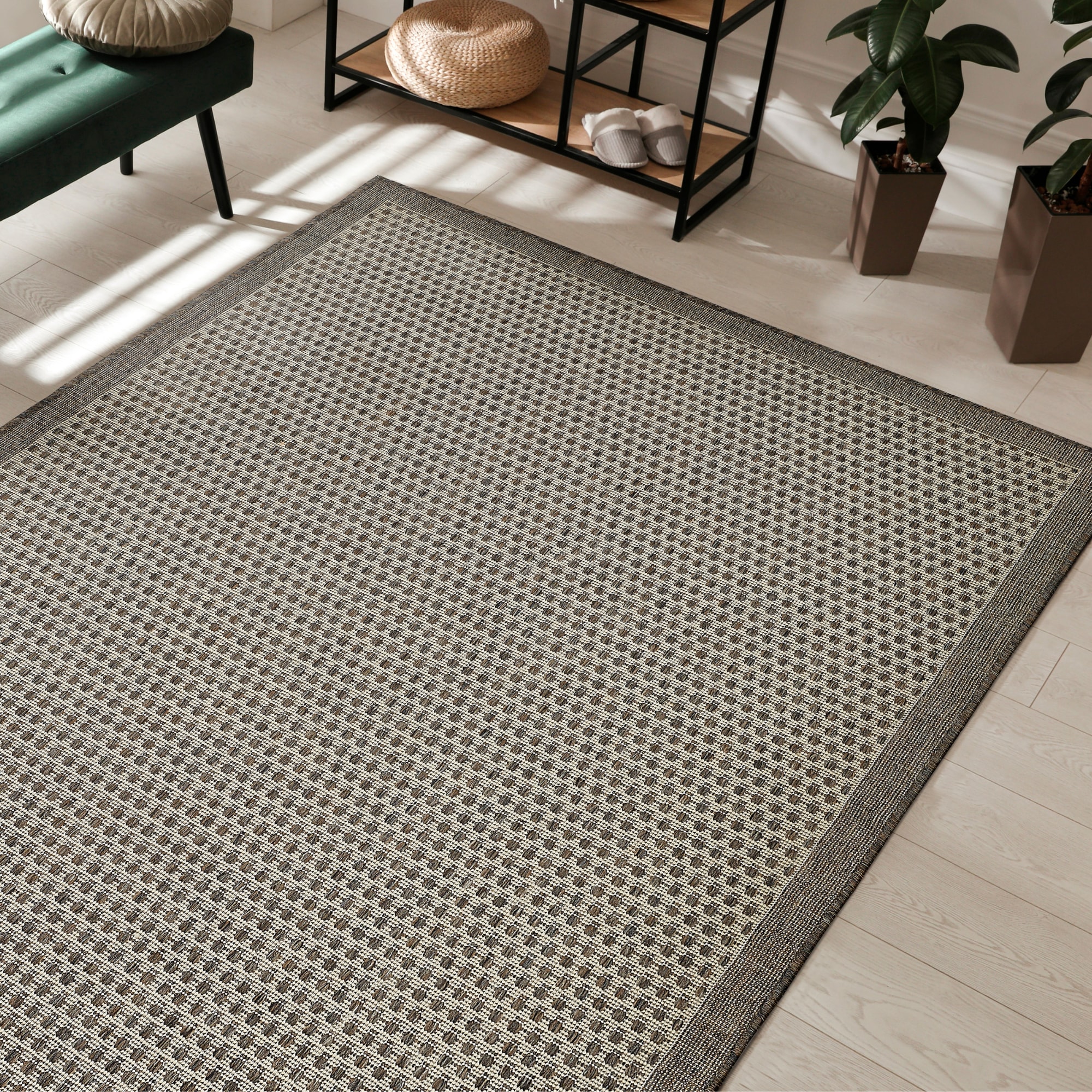 Andiamo Tapis »Savannah« Rectangulaire 4 mm Höhe Flachgewebe, In- und Outdoor geeignet, Wohnzimmer