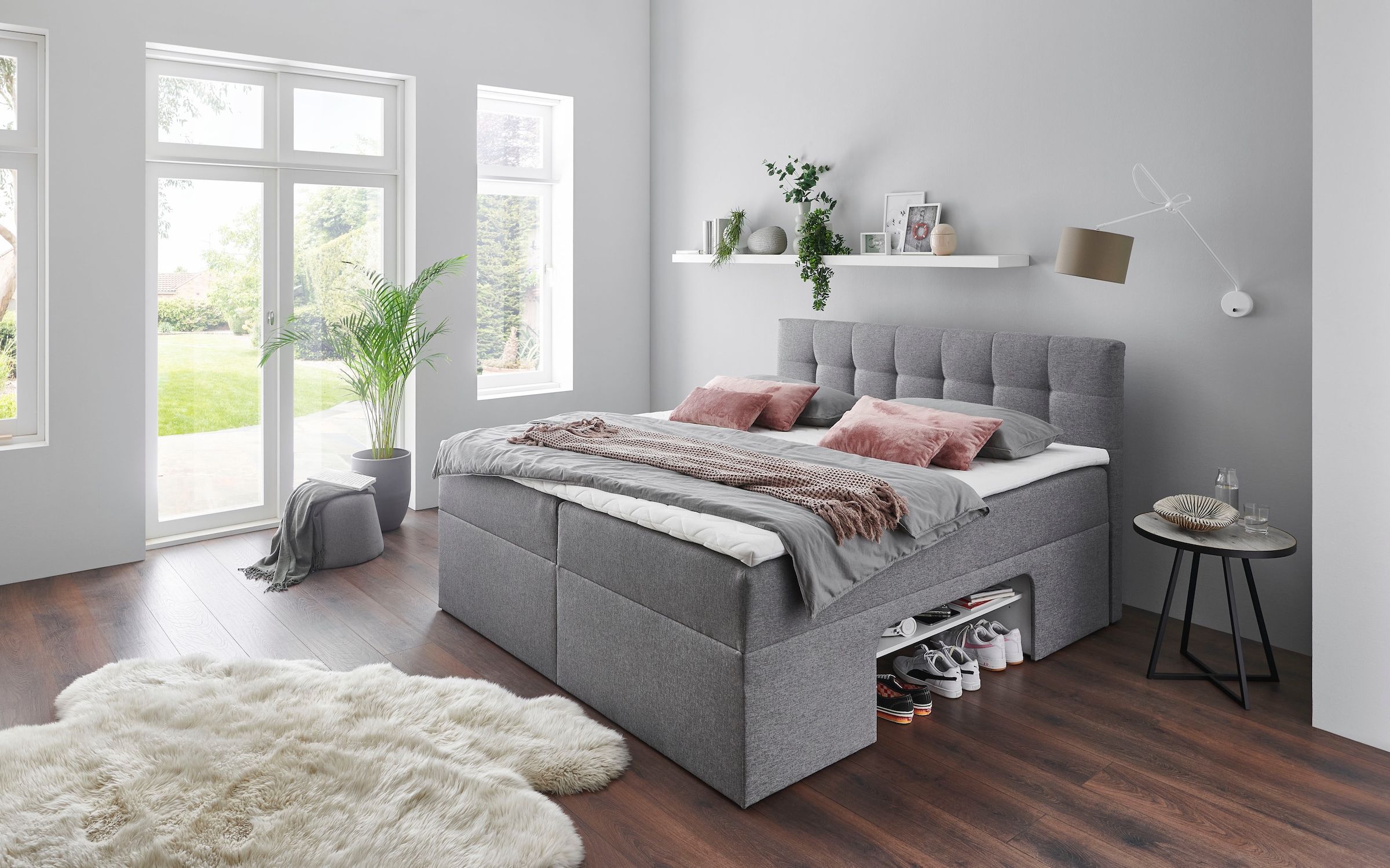 Home affaire Boxbett Nische im Bettkasten für zusätzlichen Stauraum