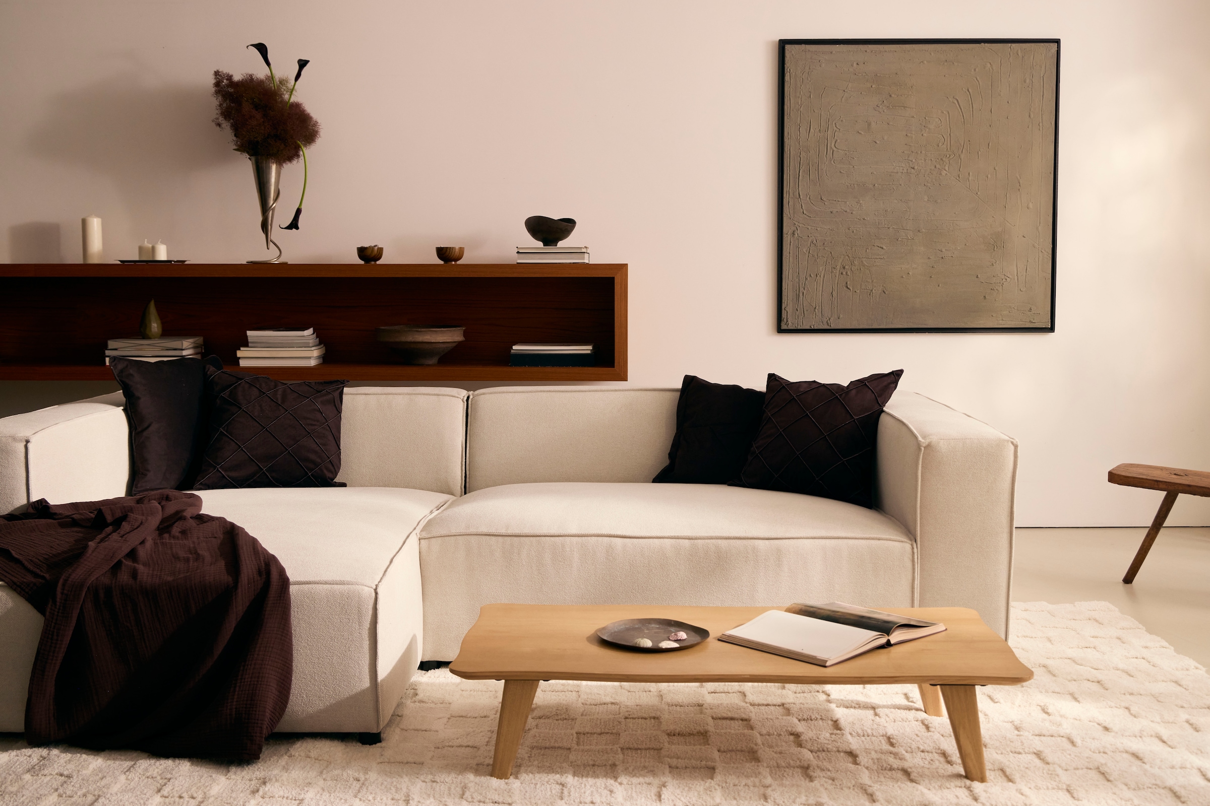 LeGer Home by Lena Gercke Table basse »Alina« Table de lounge, forme organique avec bord suisse