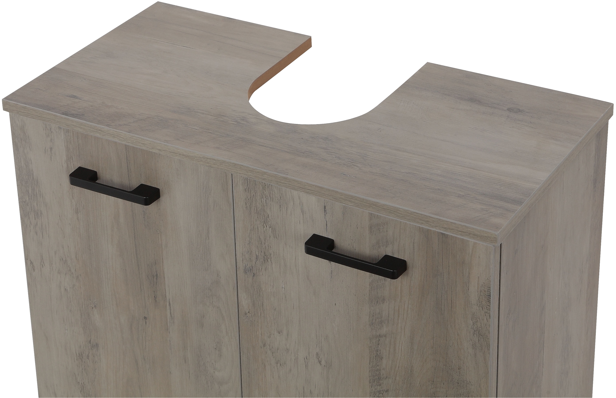 welltime Armoire sous lavabo »Florenz,Breite 60cm, 2 Tür, 2 Fächer, mit Siphonausschnitt, MDF-Front« in verschiedenen Farben erhältlich, Badmöbel, Badschrank, Kommode, Bad