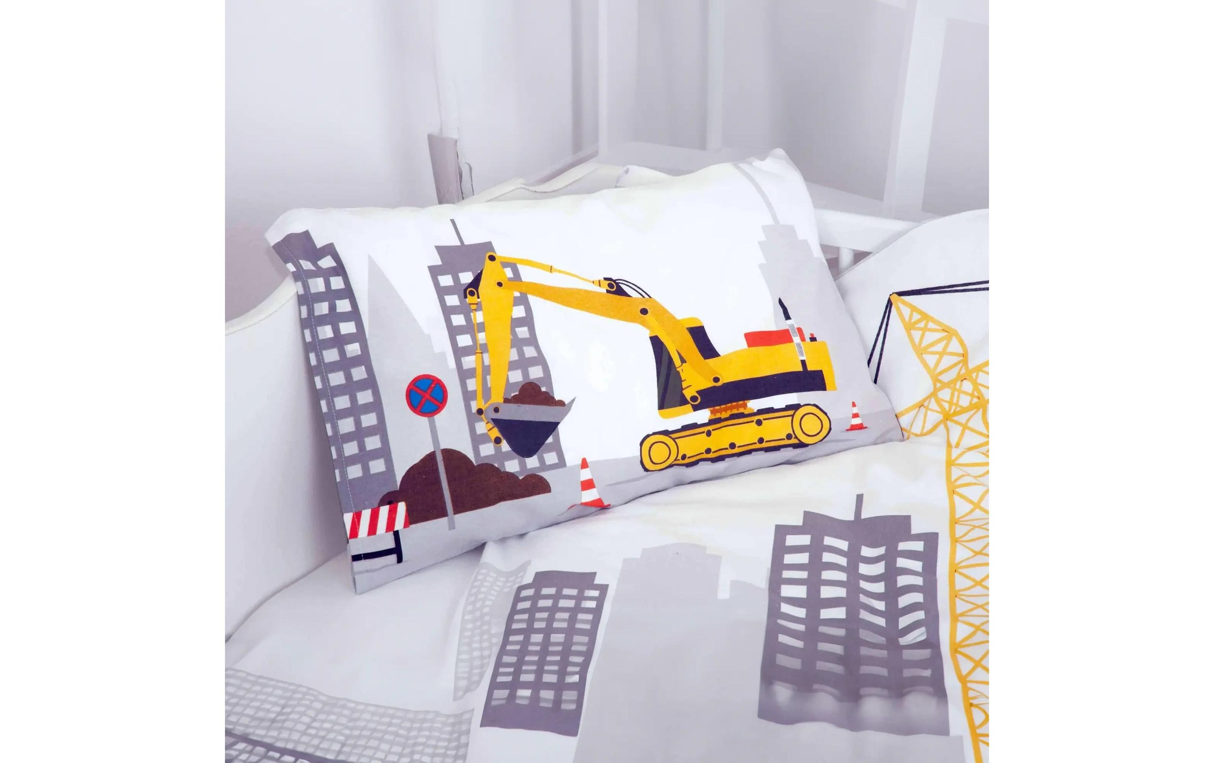 Herding Kinderbettwäsche »Baustelle« mit niedlichem Baustellen Motiv