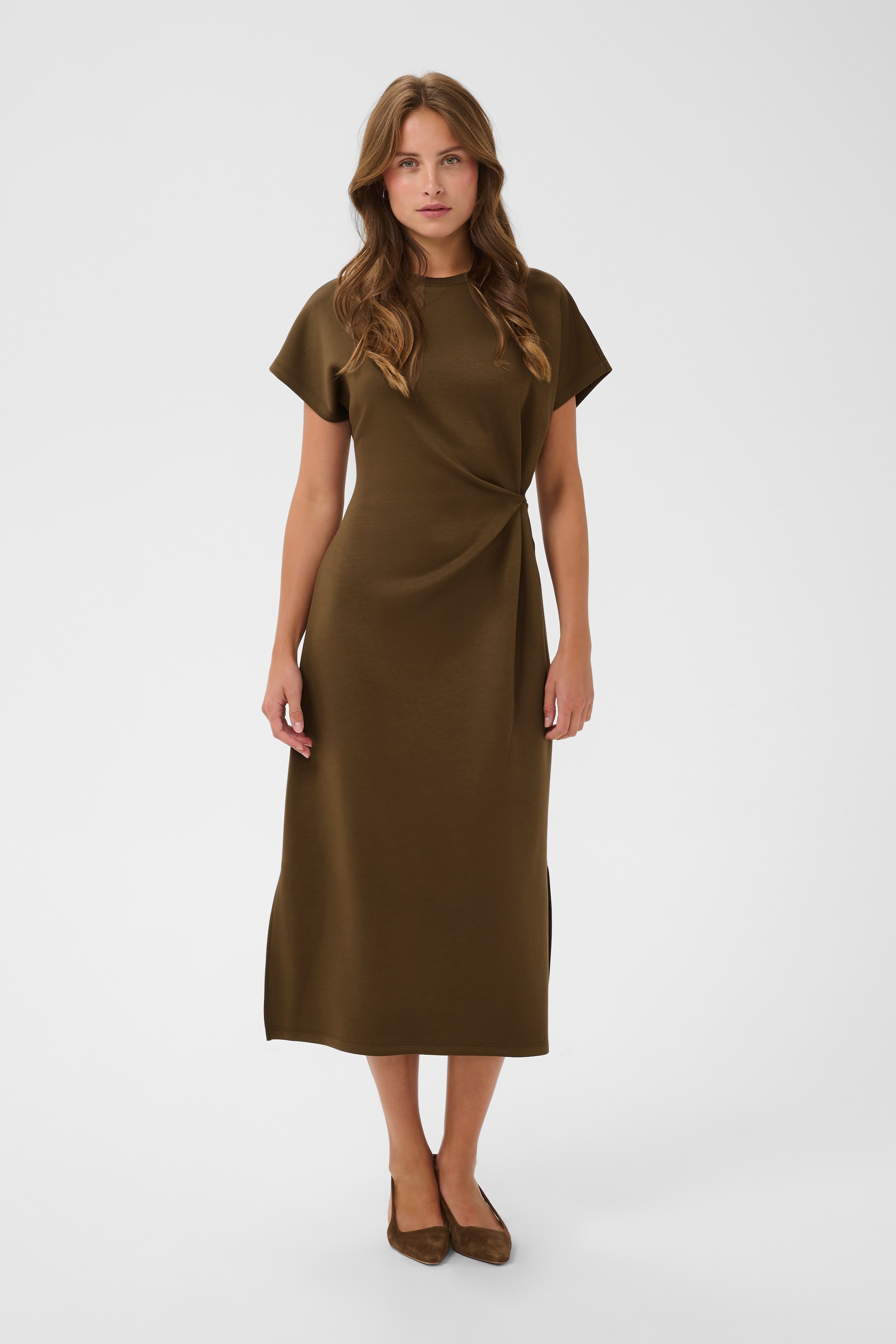 Saint Tropez Robe midi »TheoSZ Dress« Mélange de matériaux, ajusté
