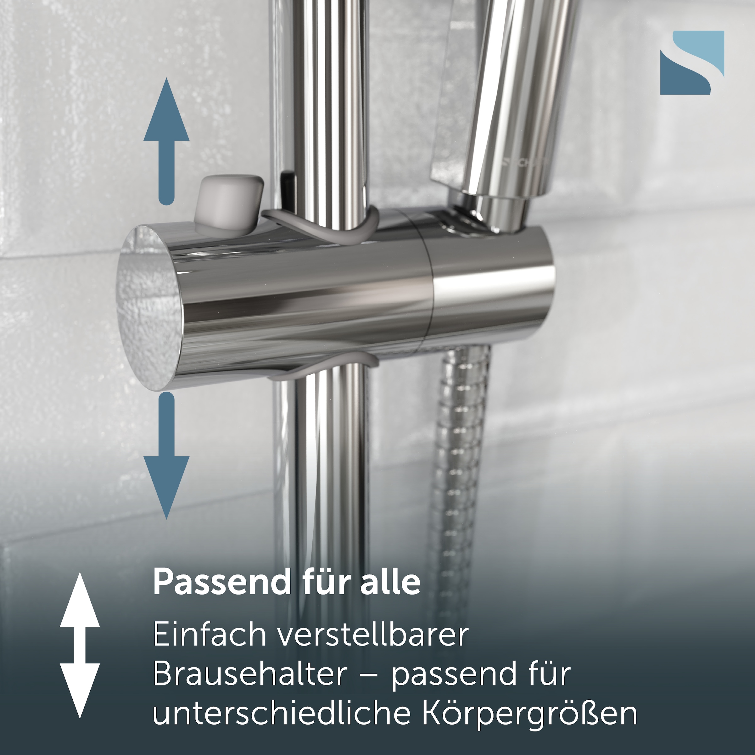 Schütte Duschsystem »SAMANA« wassersparend, Antikalk, 3-fach verstellbar, Wasserstoppfunktion