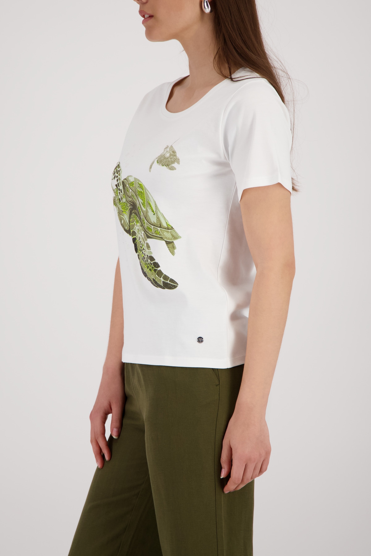 Monari T-shirt »Shirt Schildkröte« Regular fit mit Schildkrötenprint