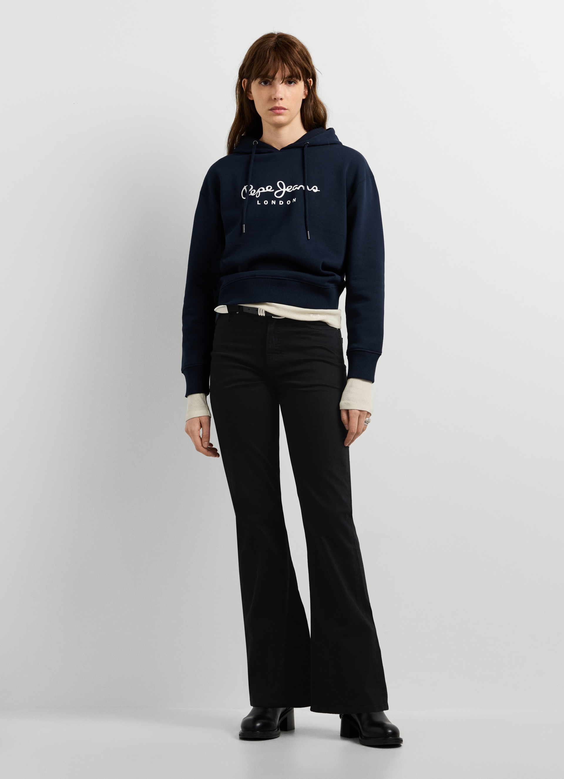 Pepe Jeans Hoodie »BADDY HOODIE«, en mélange de coton, inscription logo
