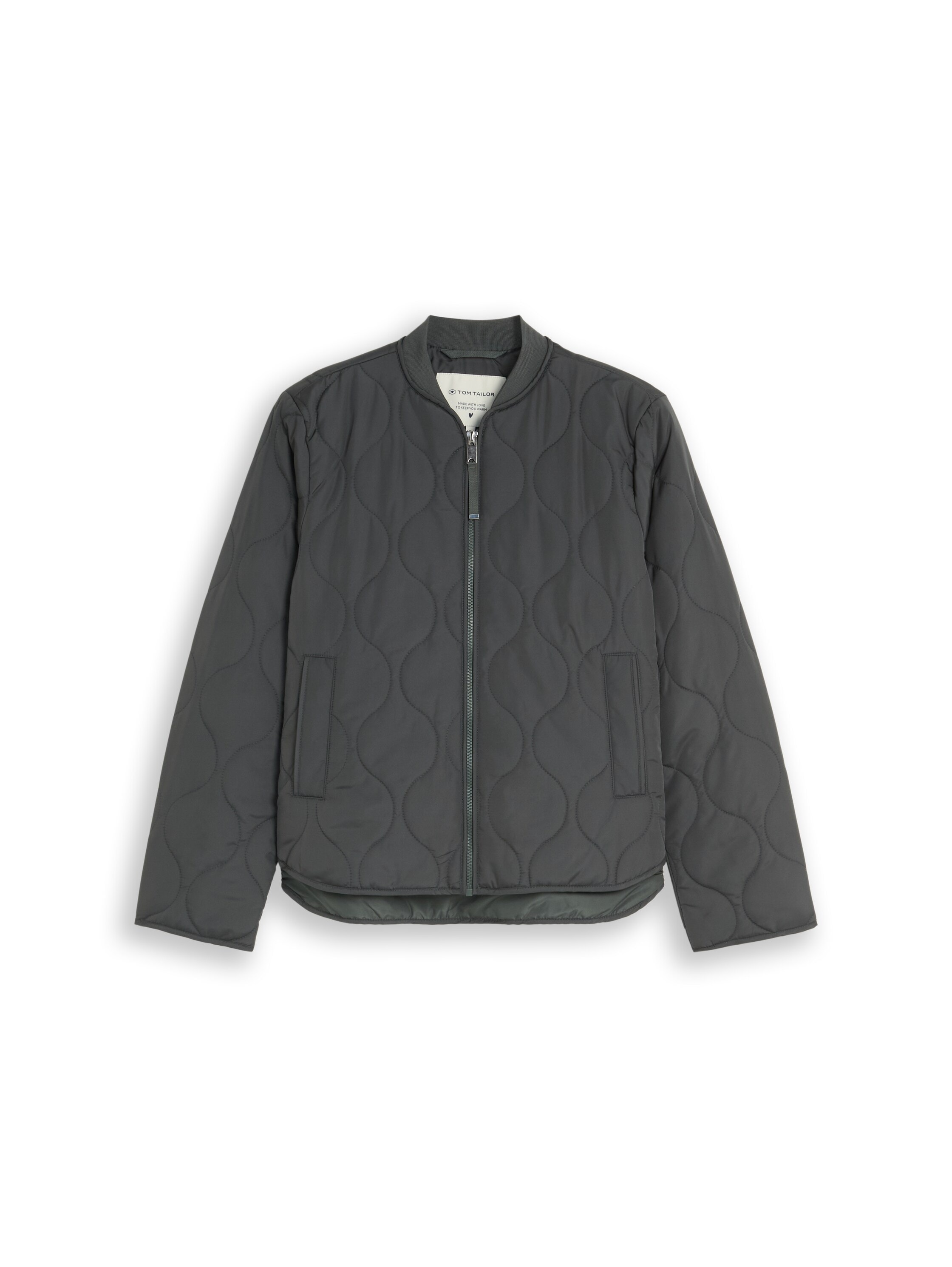 TOM TAILOR Steppjacke ohne Kapuze mit Blouson-Kragen und Reissverschluss