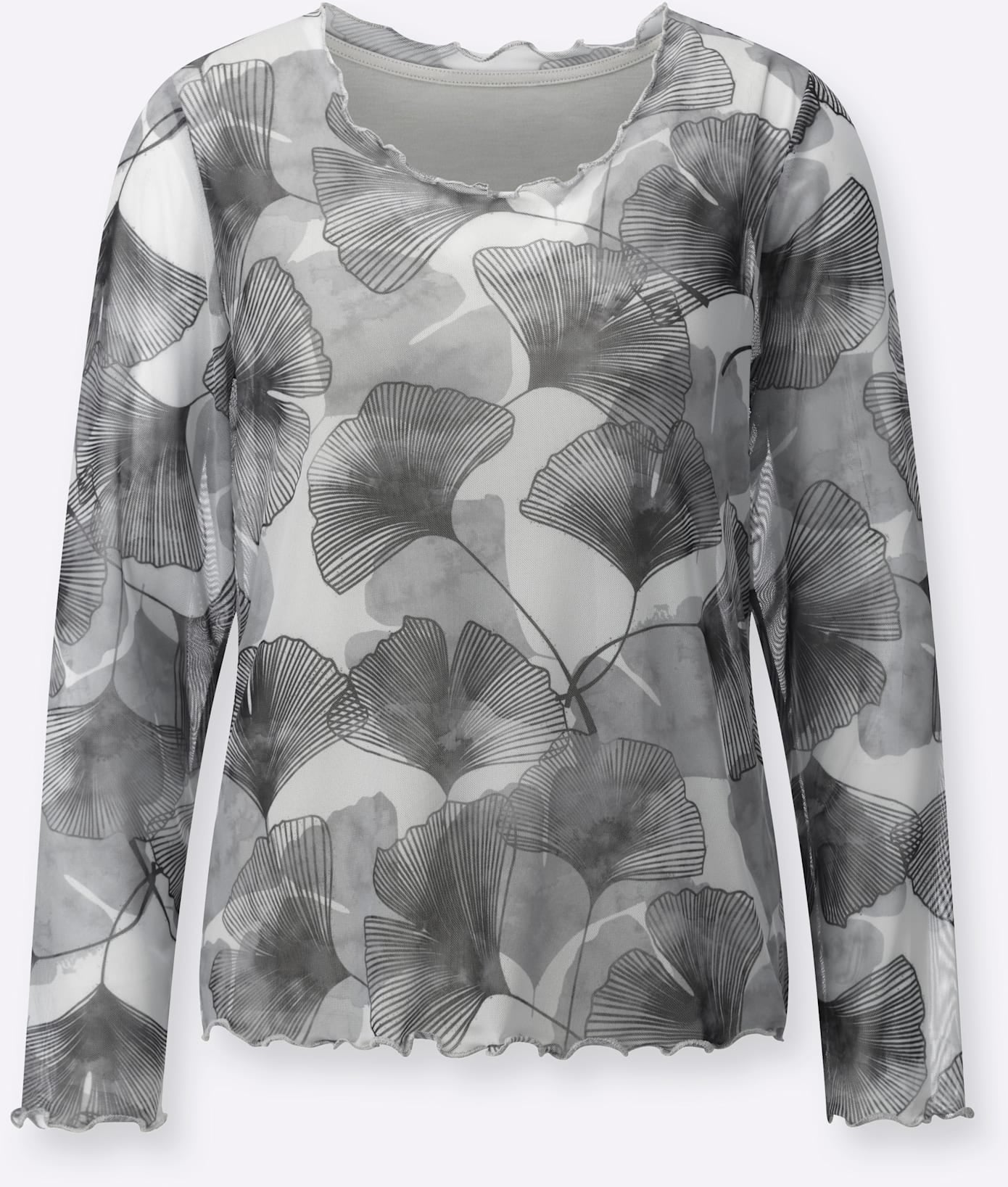 creation L T-shirt à manches longues »Mesh-Shirt« 1 pièces