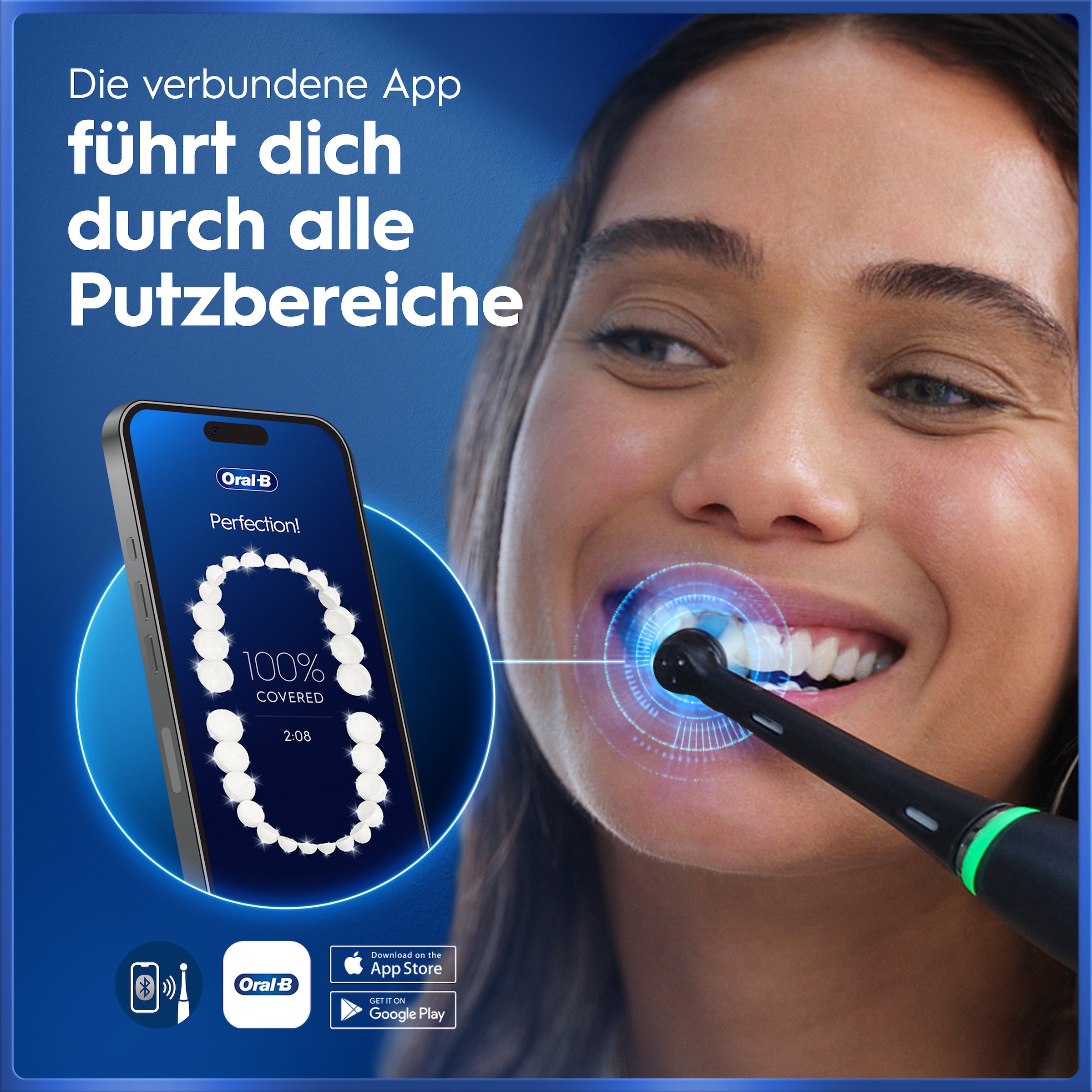 Oral-B Brosse à dents électrique »iO 5 Duopack« 2 cuis Aufsteckbürsten mit Magnet-Technologie, LED-Anzeige, 5 Putzmodi, Reiseetui