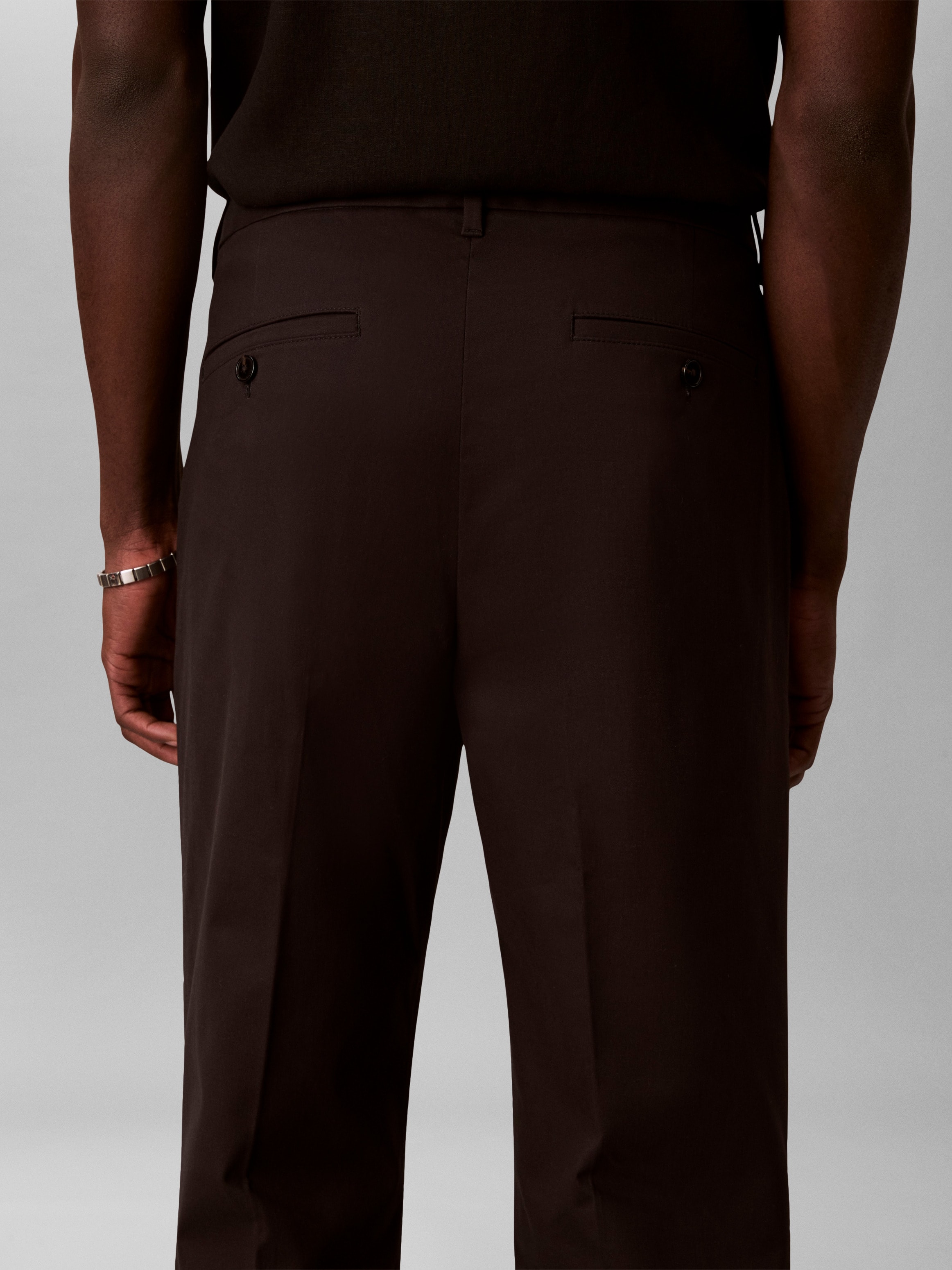 Calvin Klein Chinohose »STRAIGHT PLEATED SATEEN CHINO«  mit  Bundfalte, Straight Fit