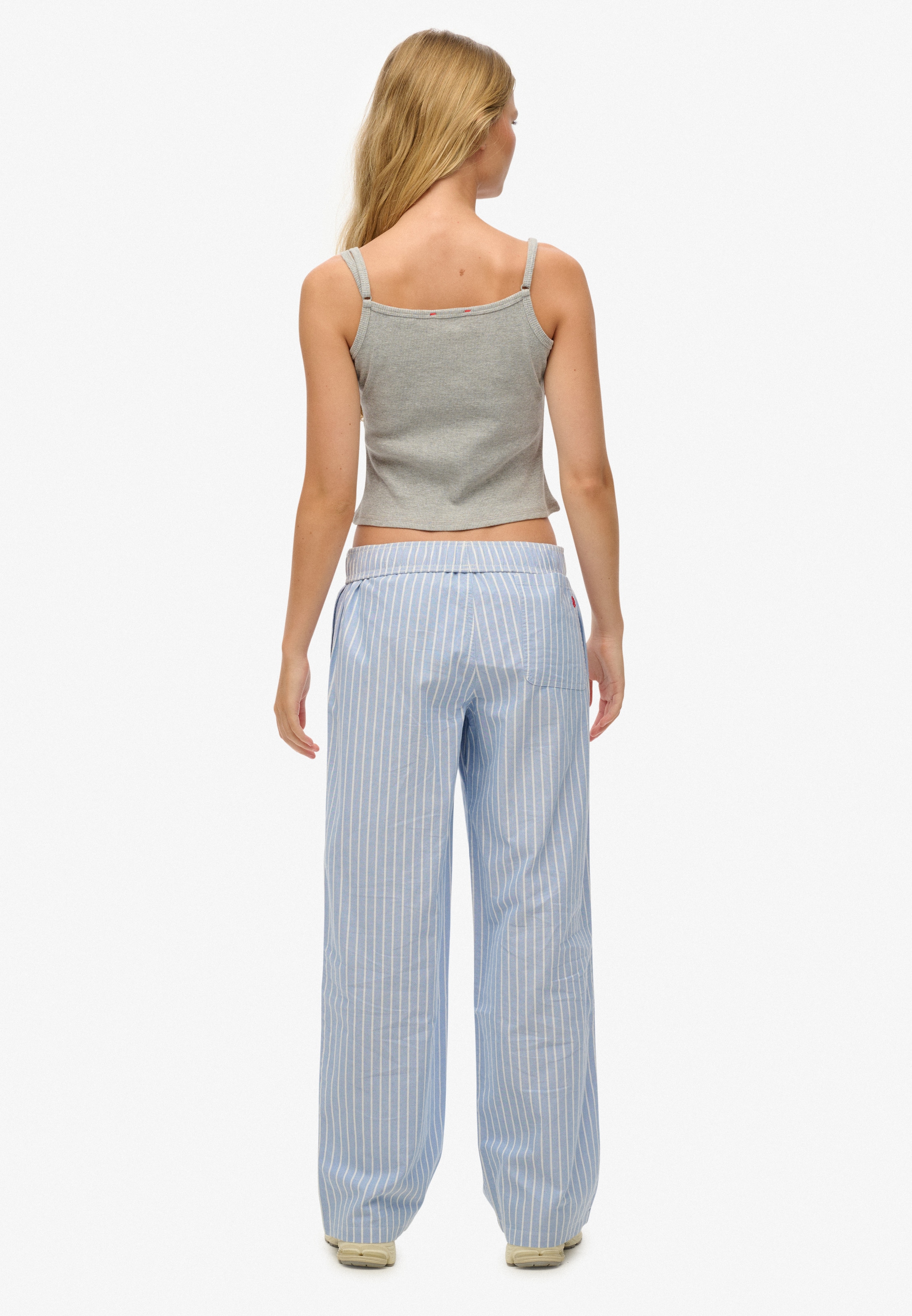Superdry Pantalon cargo »COTTON STRIPE ELASTIC TROUSER«  en coton et jersey, coupe décontractée, aspect rayé