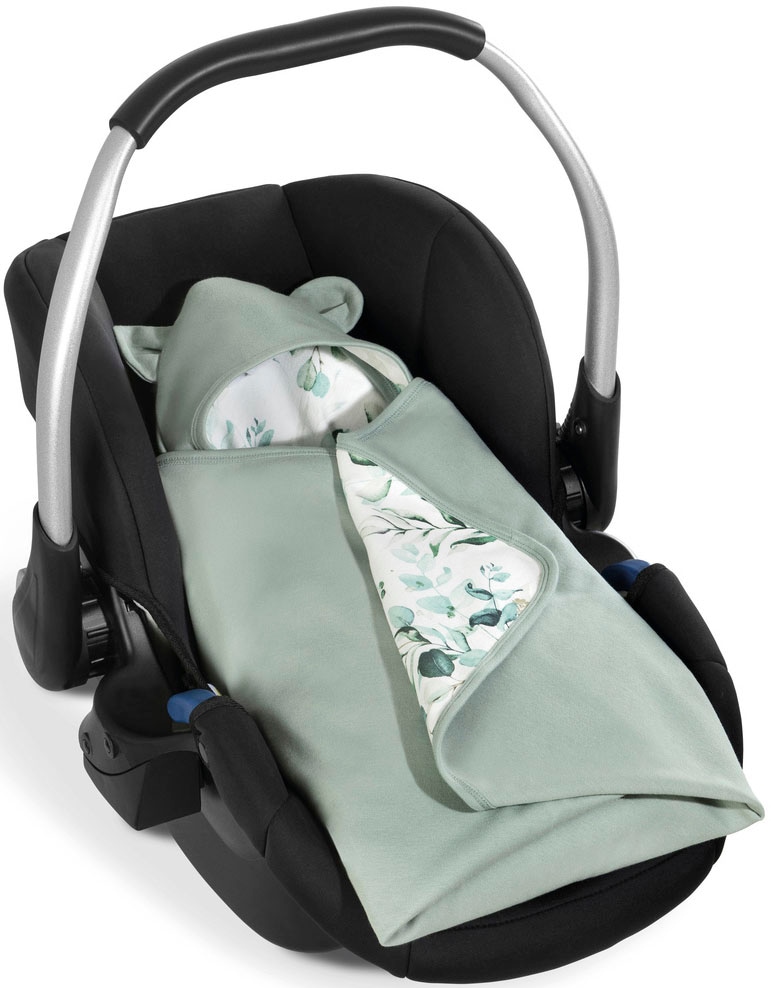 Hauck Babydecke »Baby Einschlagdecke, Snuggle N Dream leaves Mint/grün« Baby Einschlagdecke mit Kapuze
